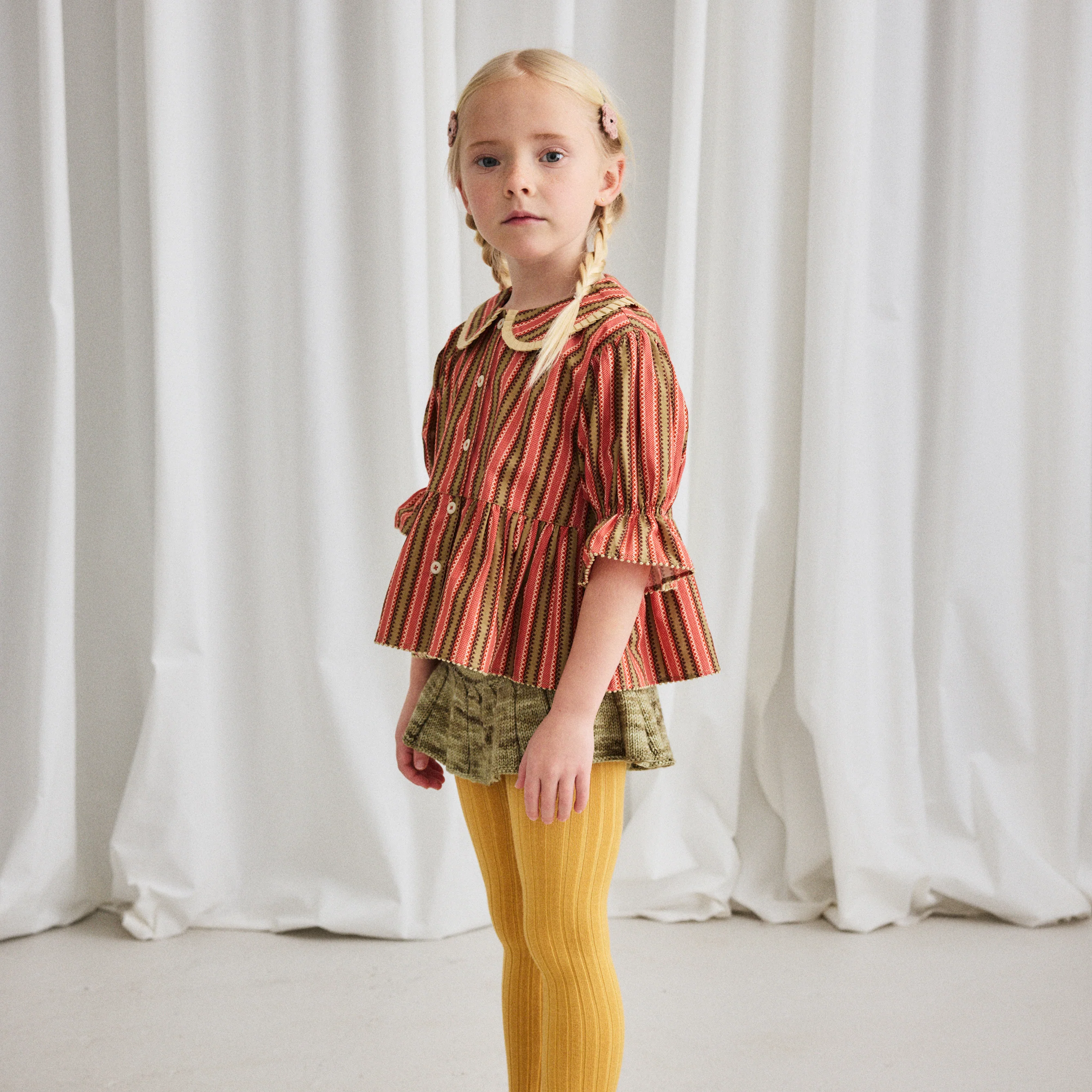 Kids Handknit Merino Wool Skating Pond Skirt - Ponderosa - Image 4