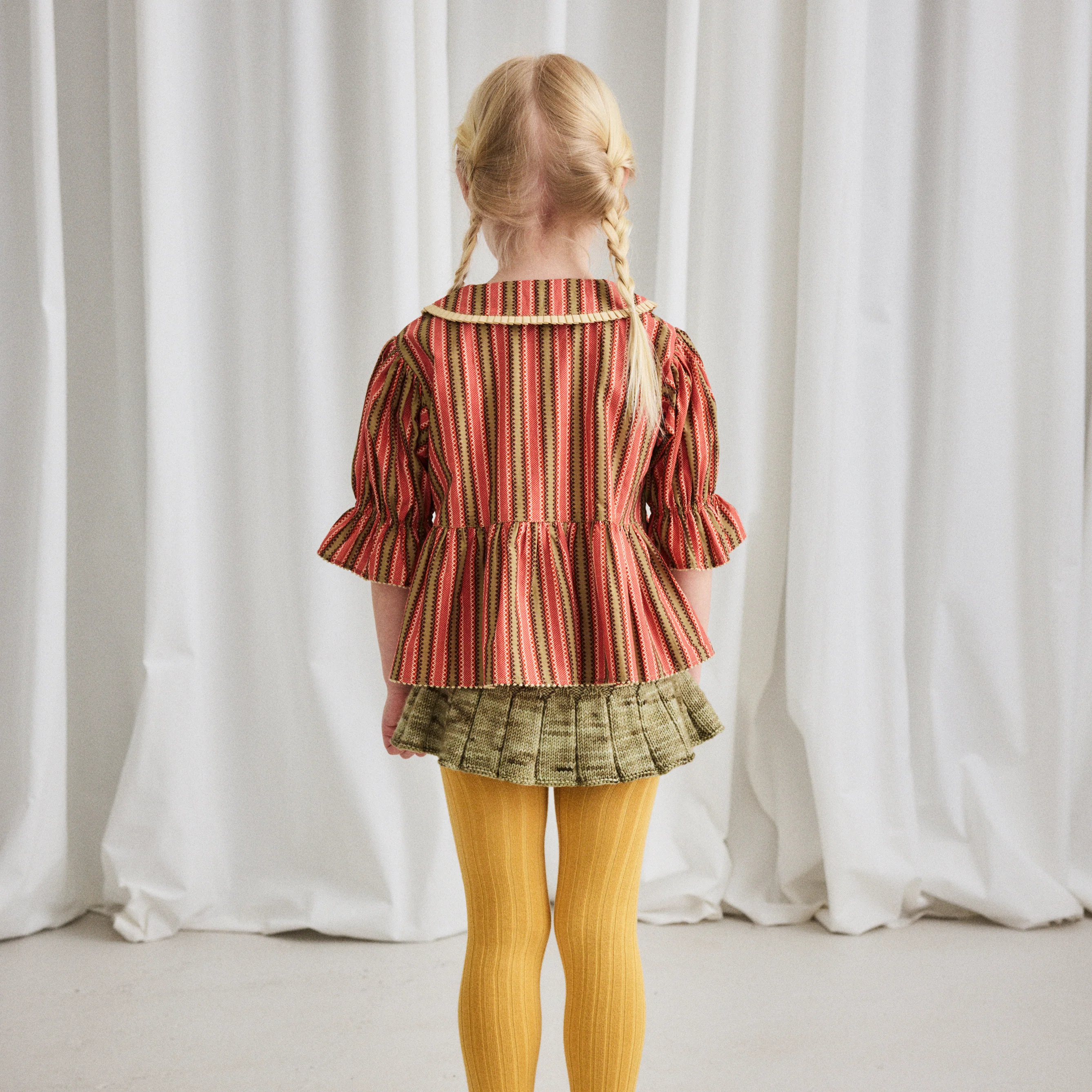 Kids Handknit Merino Wool Skating Pond Skirt - Ponderosa - Image 5