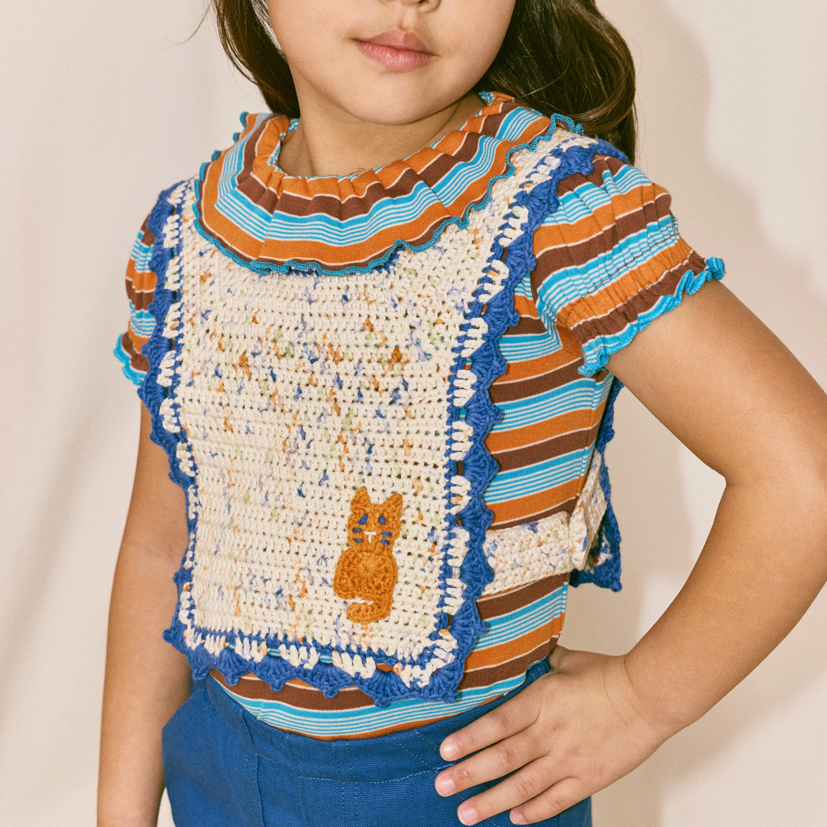 Kids Pima Cotton Cat Topanga Popover - Seashore Confetti - Image 4