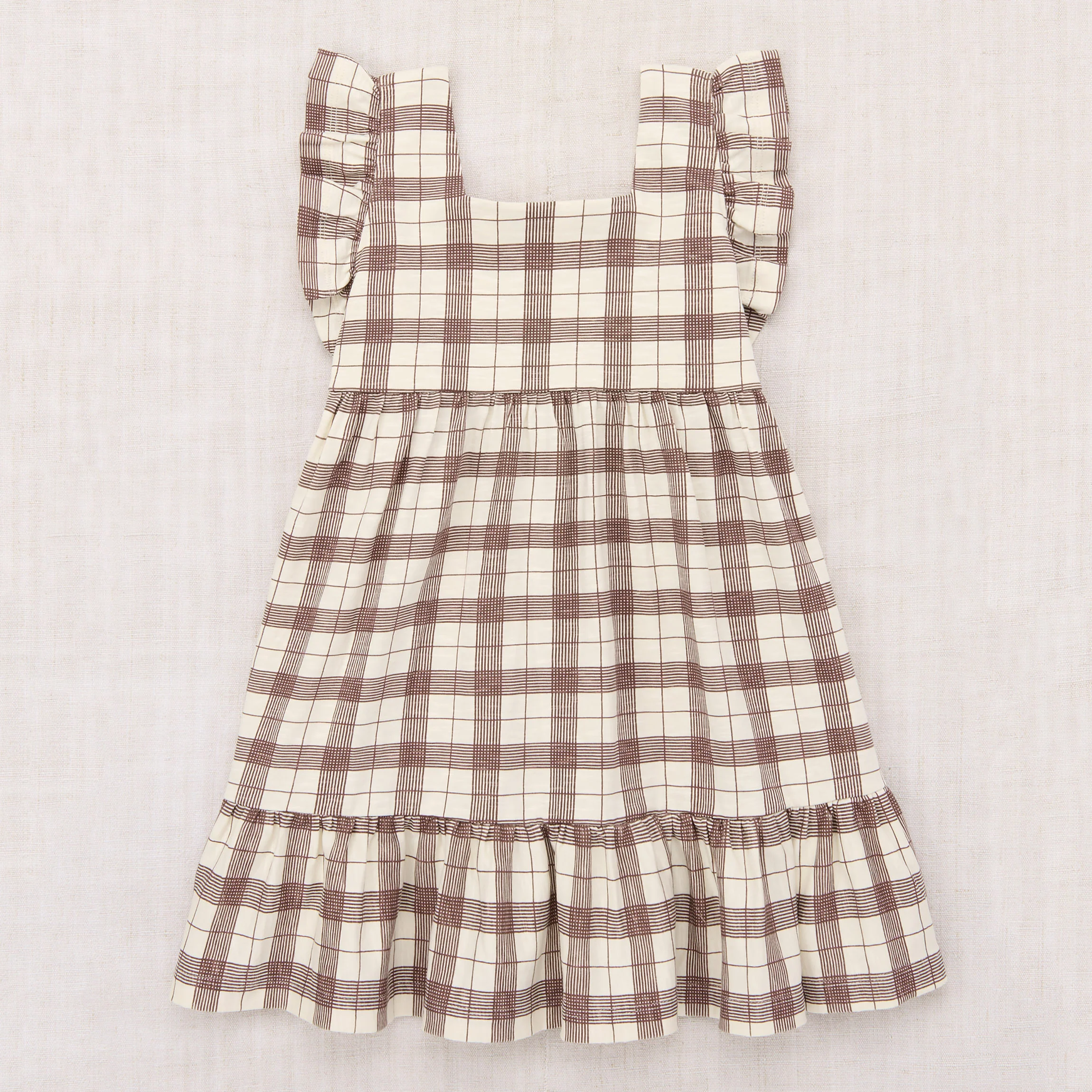 Kids Pima Cotton Ruffle Sleeve Dress - Cola Piazza