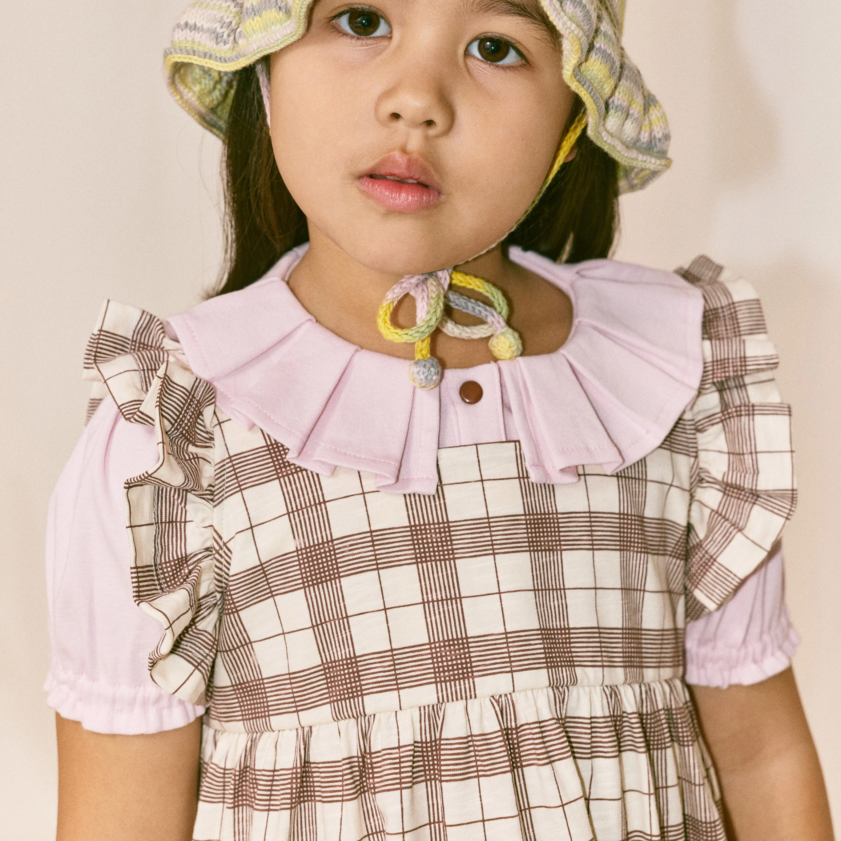 Kids Pima Cotton Ruffle Sleeve Dress - Cola Piazza - Image 2