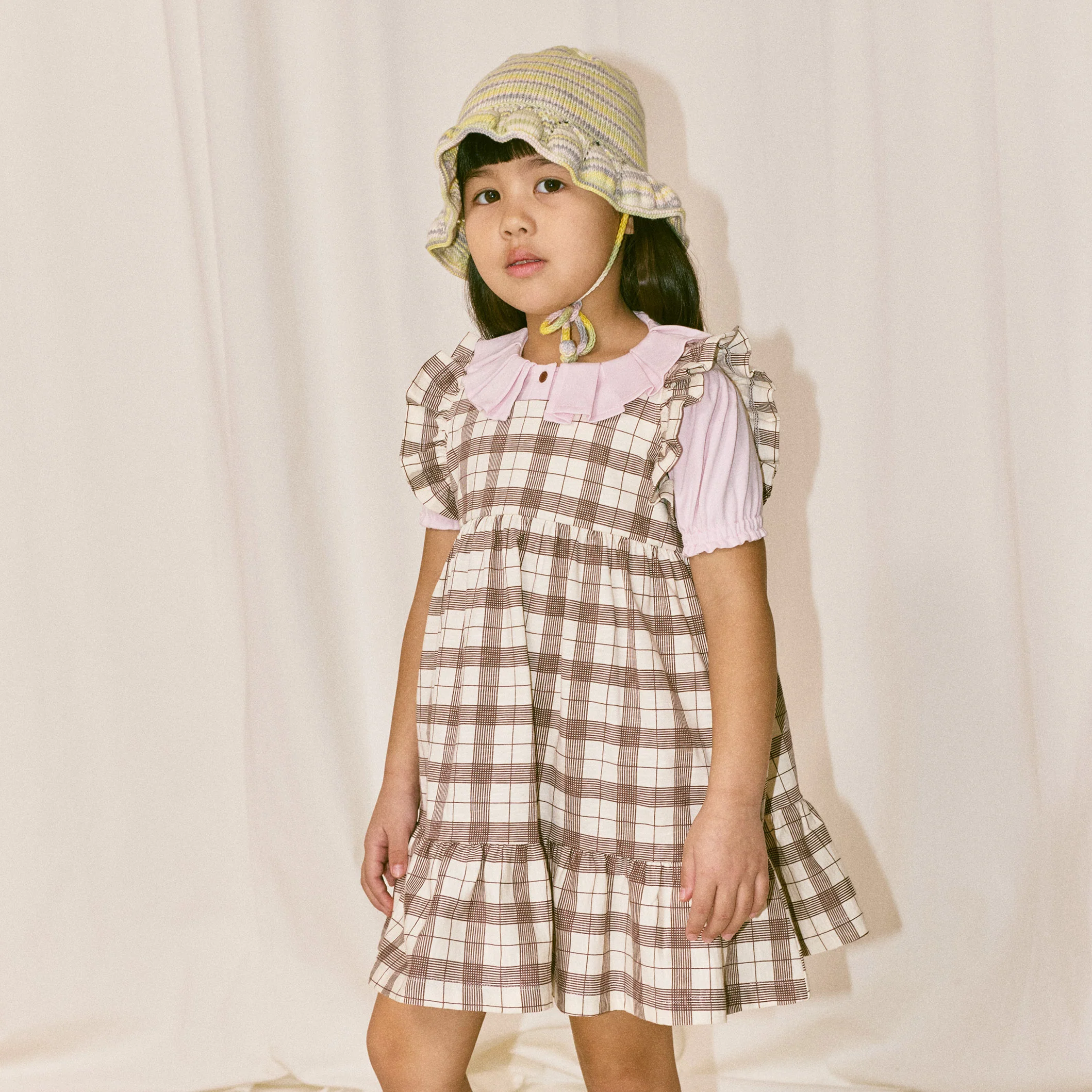 Kids Pima Cotton Ruffle Sleeve Dress - Cola Piazza - Image 6