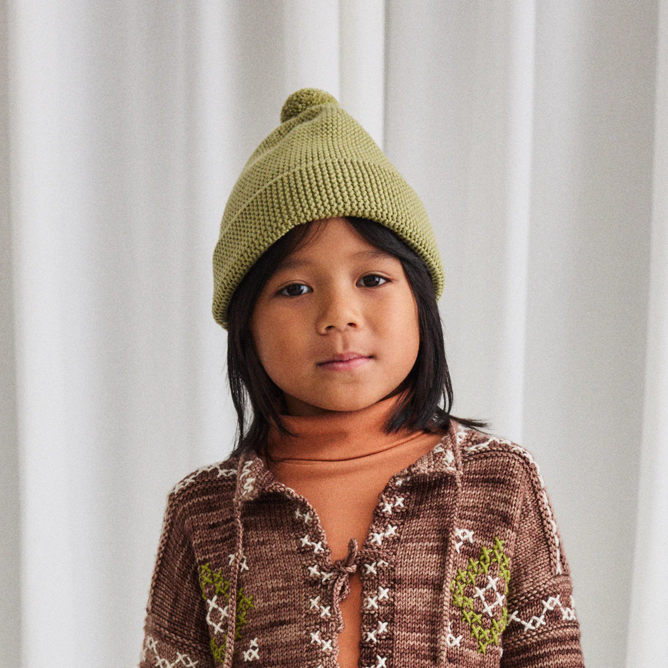 Kids Merino Wool Garter Hat - Linden