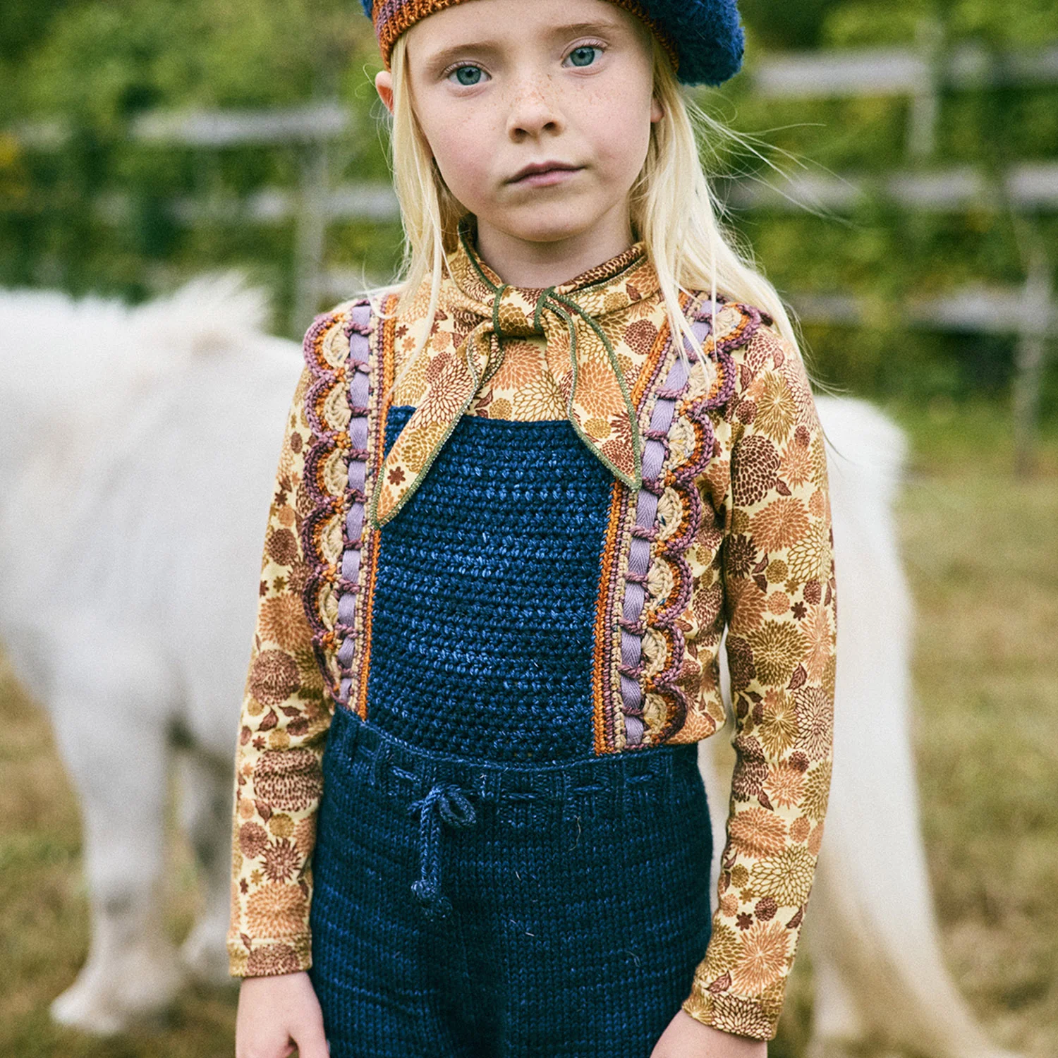 Kids Pima Cotton Scout Top - Acorn Chrysanthemum - Image 4