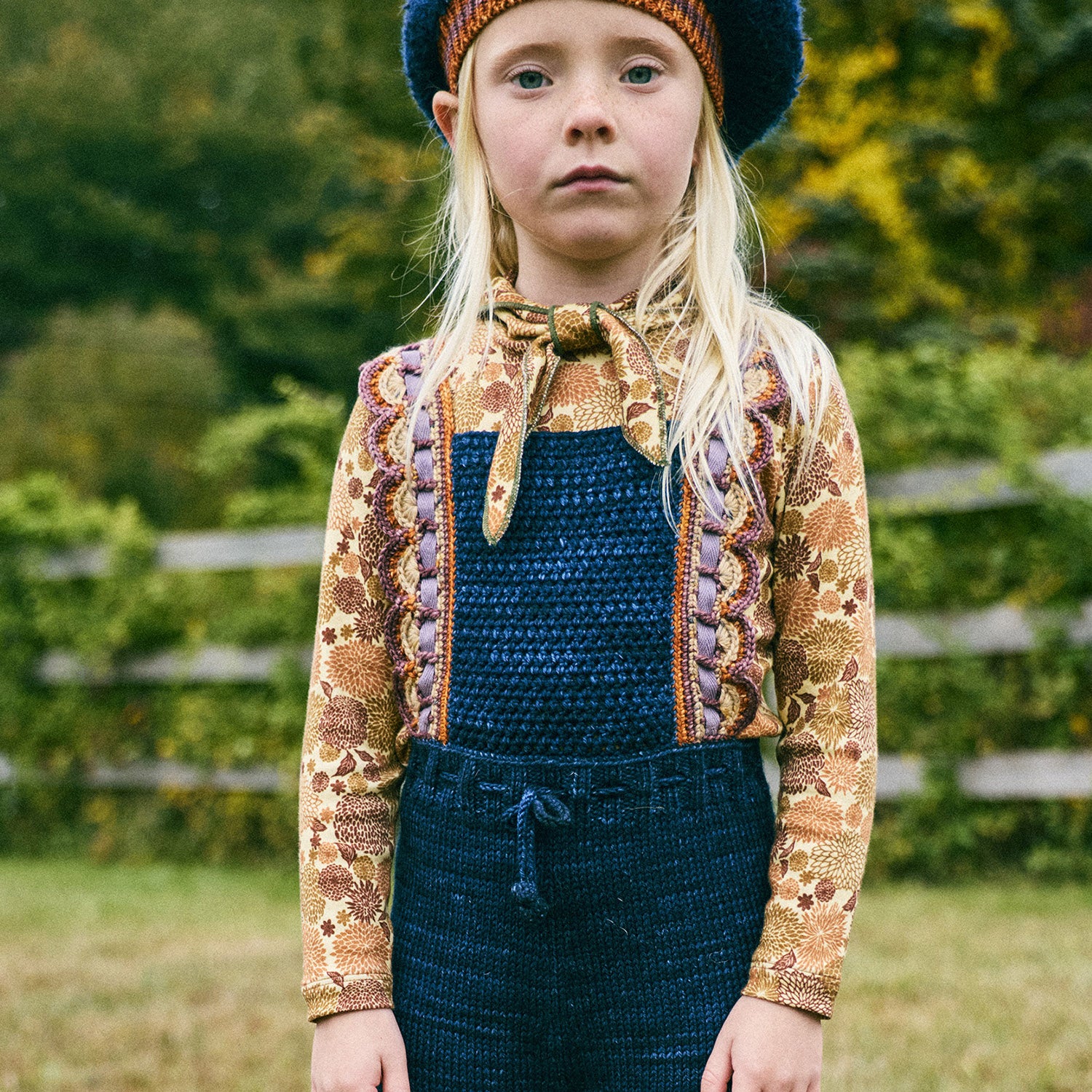 Kids Pima Cotton Scout Top - Acorn Chrysanthemum - Image 5