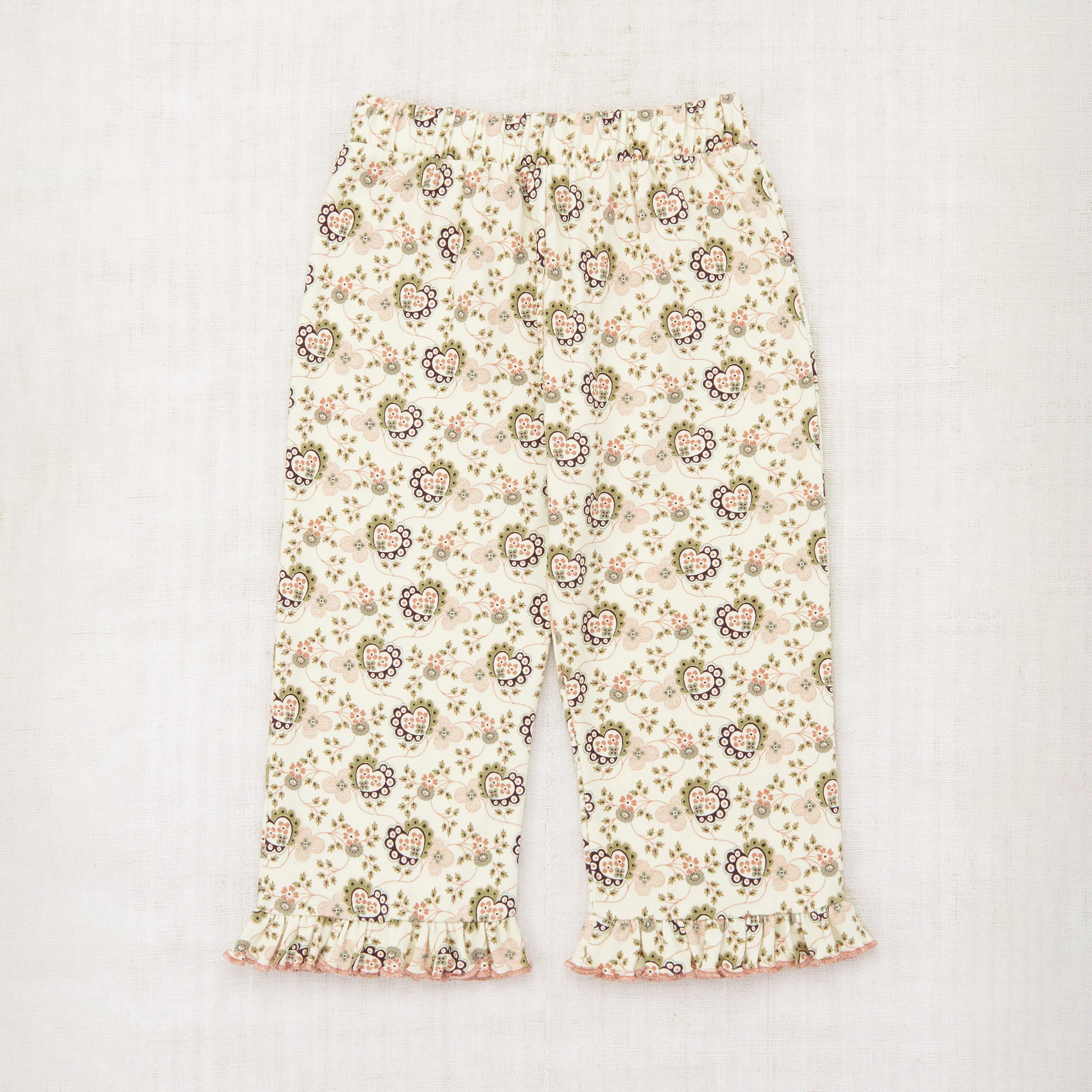 Kids Pima Cotton Ruffle Peddle Pusher - Sugar Calico Hearts