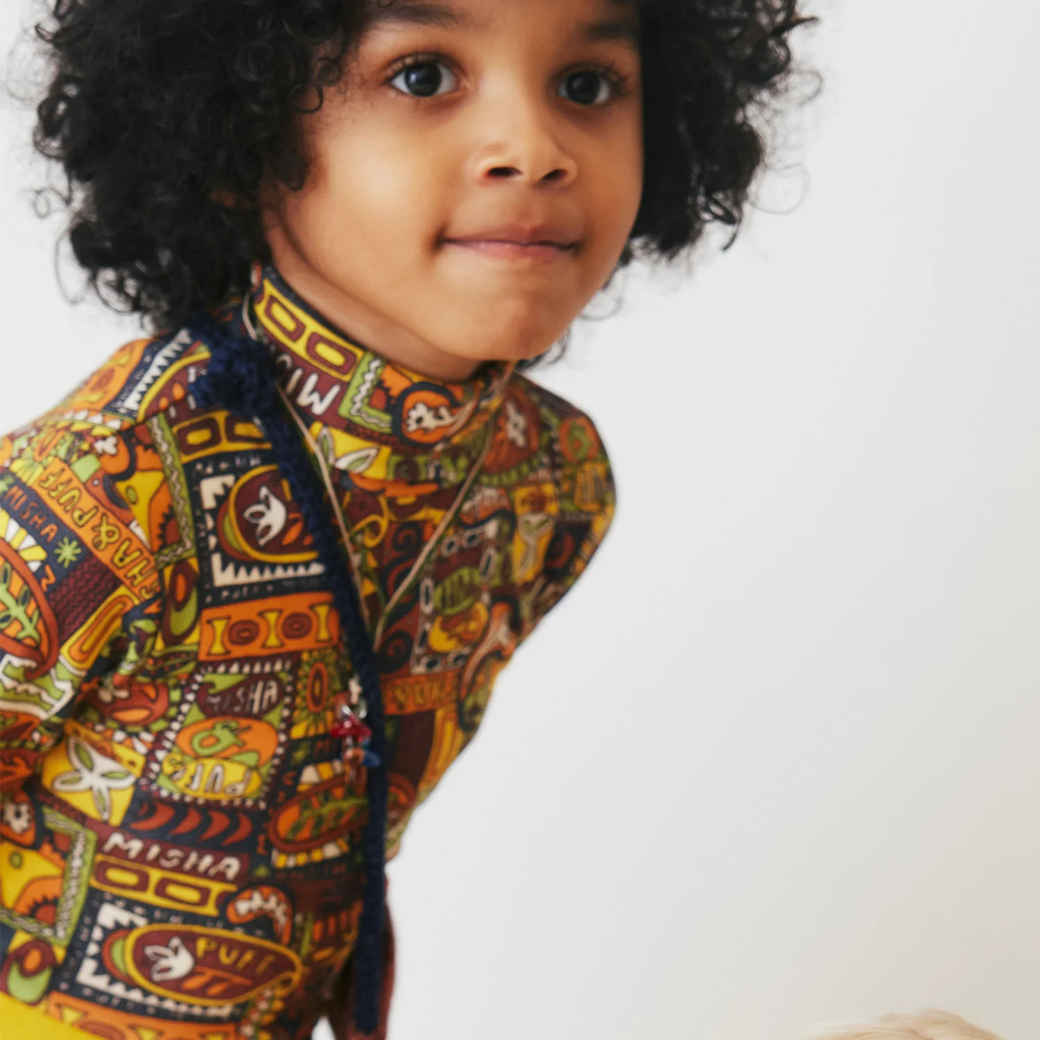 Kids Pima Cotton Turtleneck - Fox Groovy Paisley - Image 5