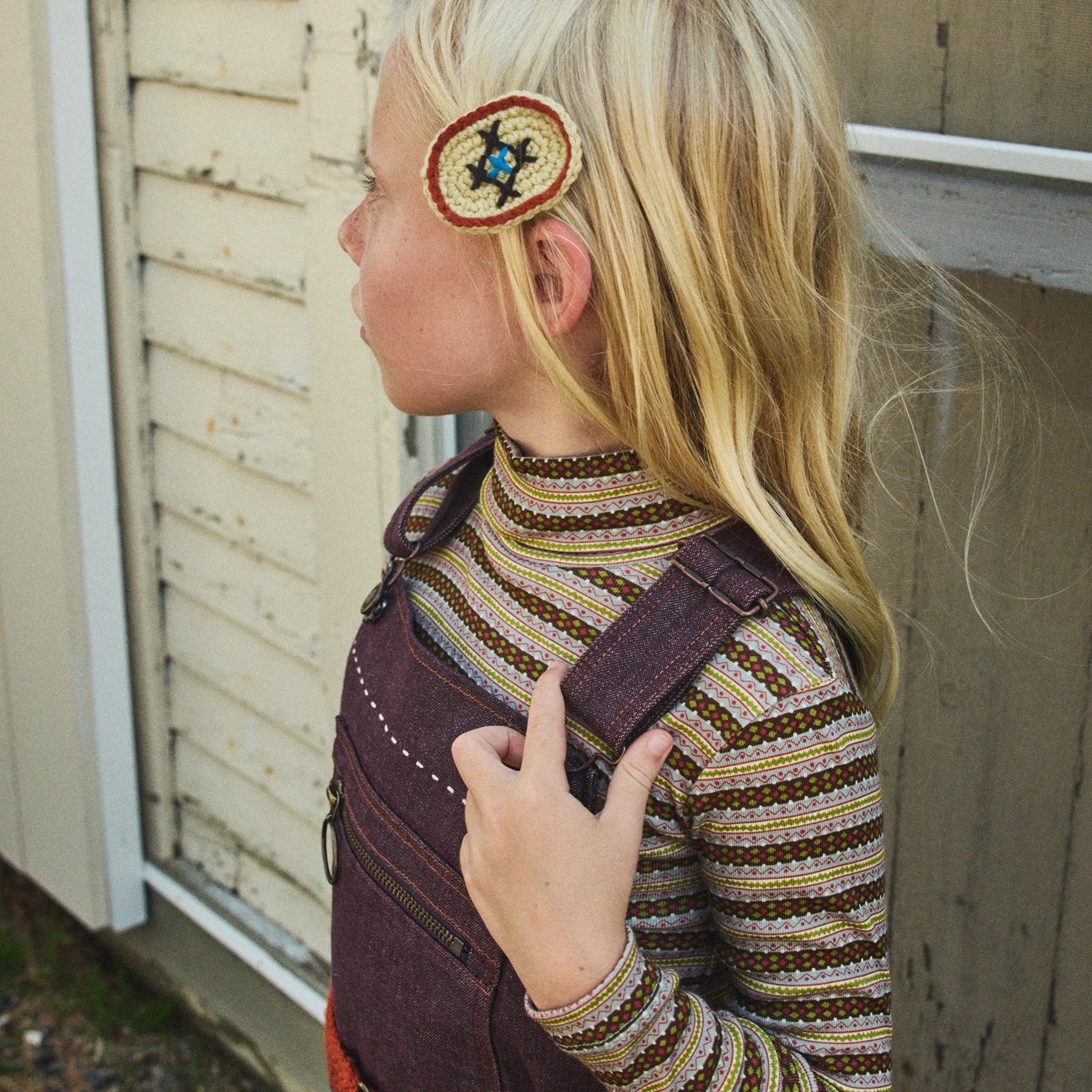 Kids Pima Cotton Turtleneck - Overcast Rodeo