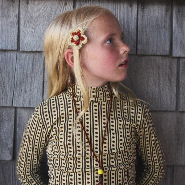 Kids Pima Cotton Turtleneck - Raffia Little House Floral