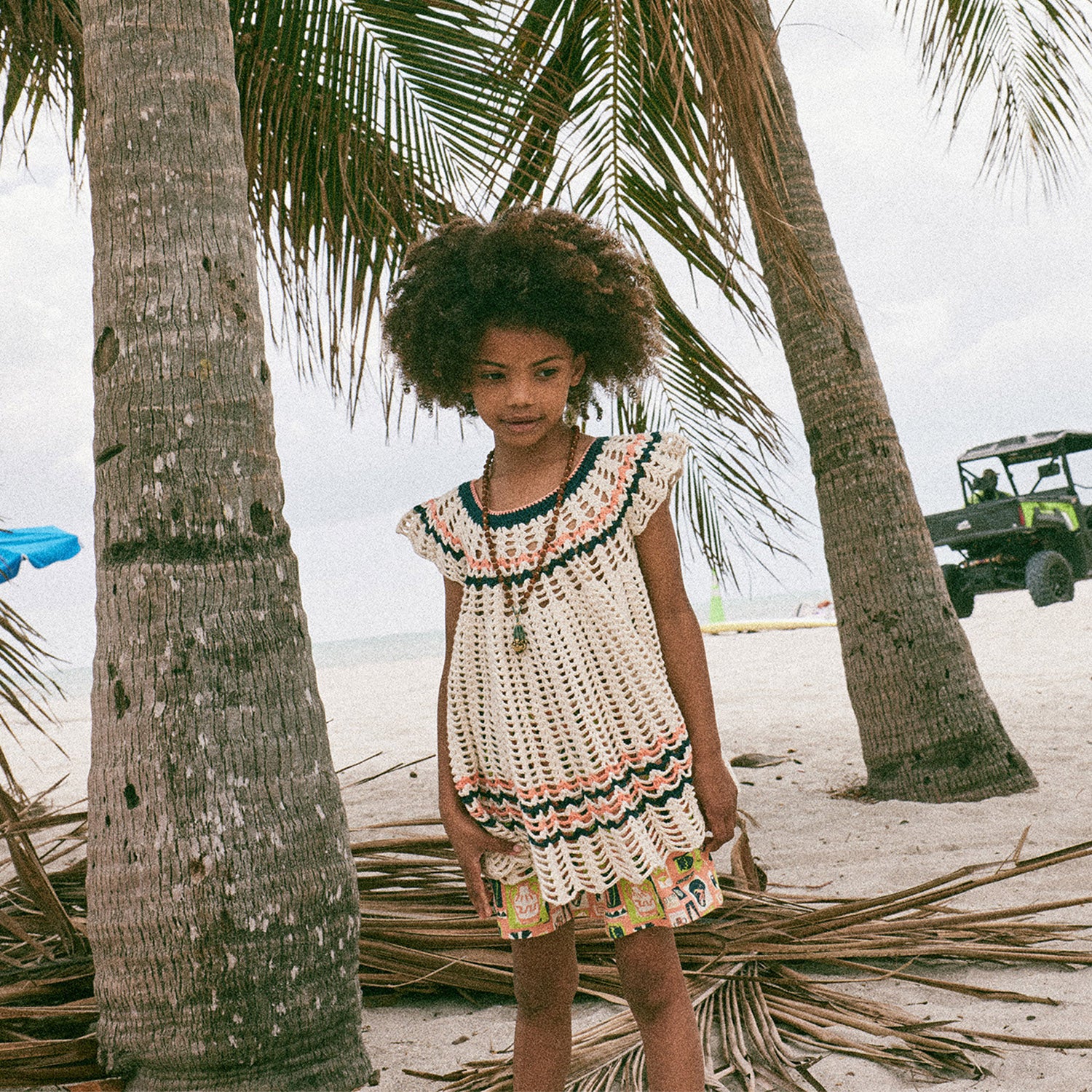 Kids Pima Cotton Wellfleet Swing Tunic - Marzipan