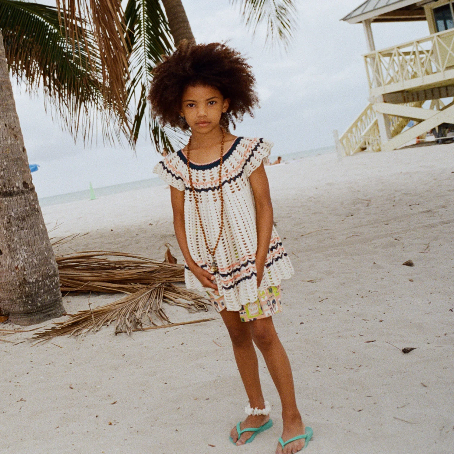 Kids Pima Cotton Wellfleet Swing Tunic - Marzipan - Image 4