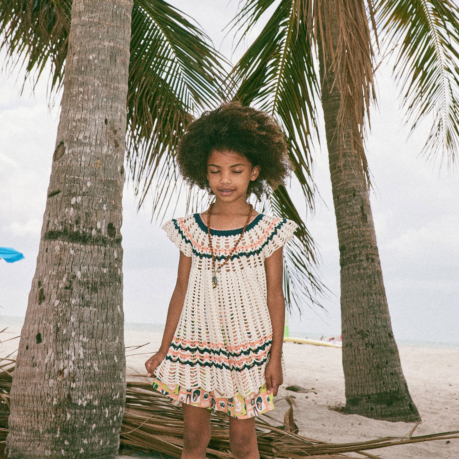 Kids Pima Cotton Wellfleet Swing Tunic - Marzipan - Image 5