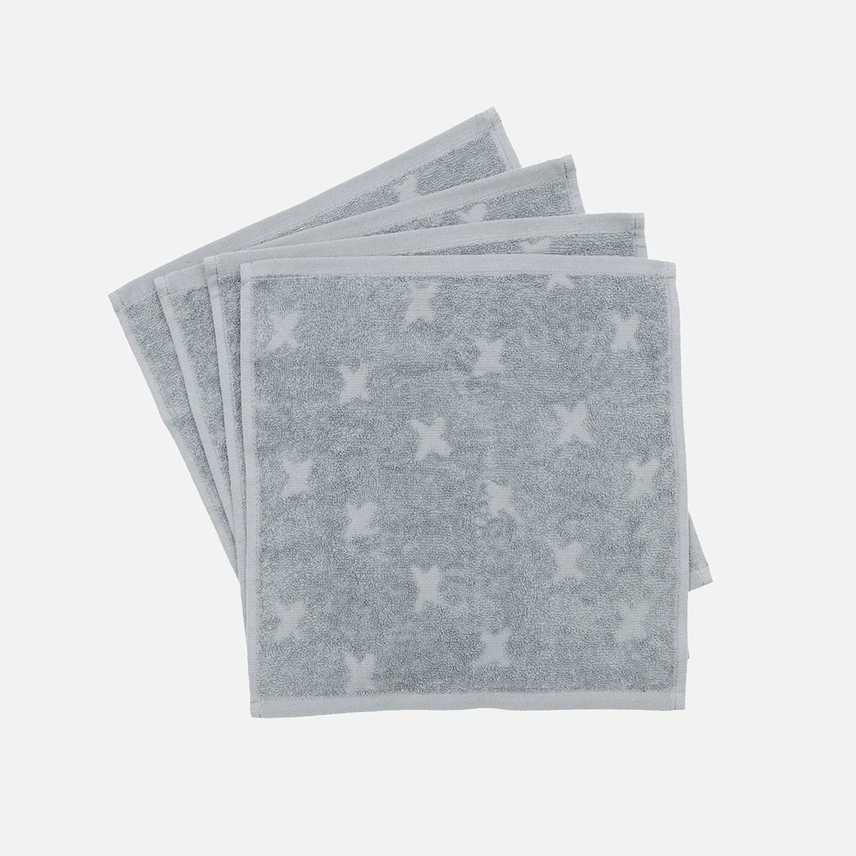 Cotton Washcloths - Jasmin Blue - Set of 4 - Image 2