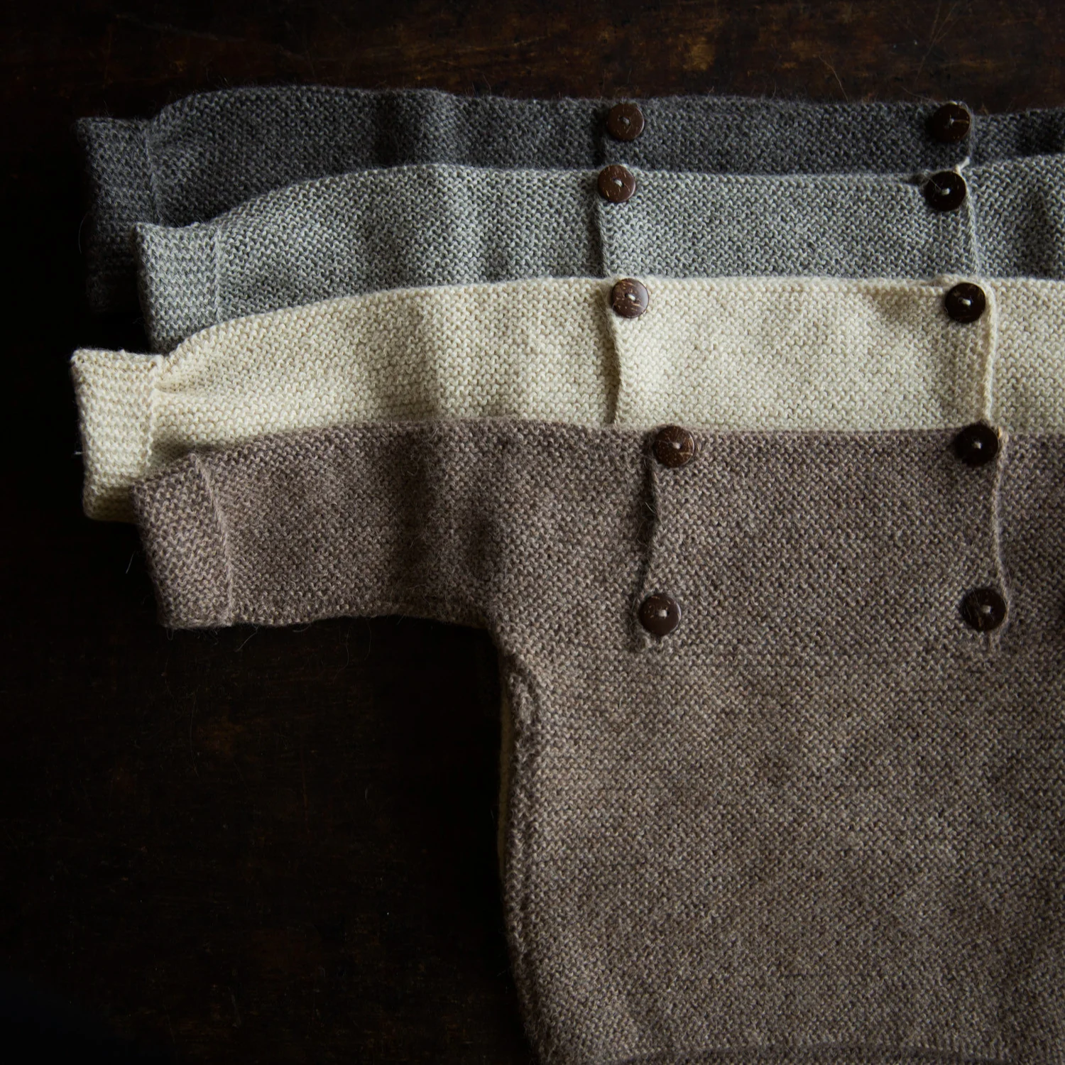 Baby Handknit Alpaca Sweater - Natural - Image 3