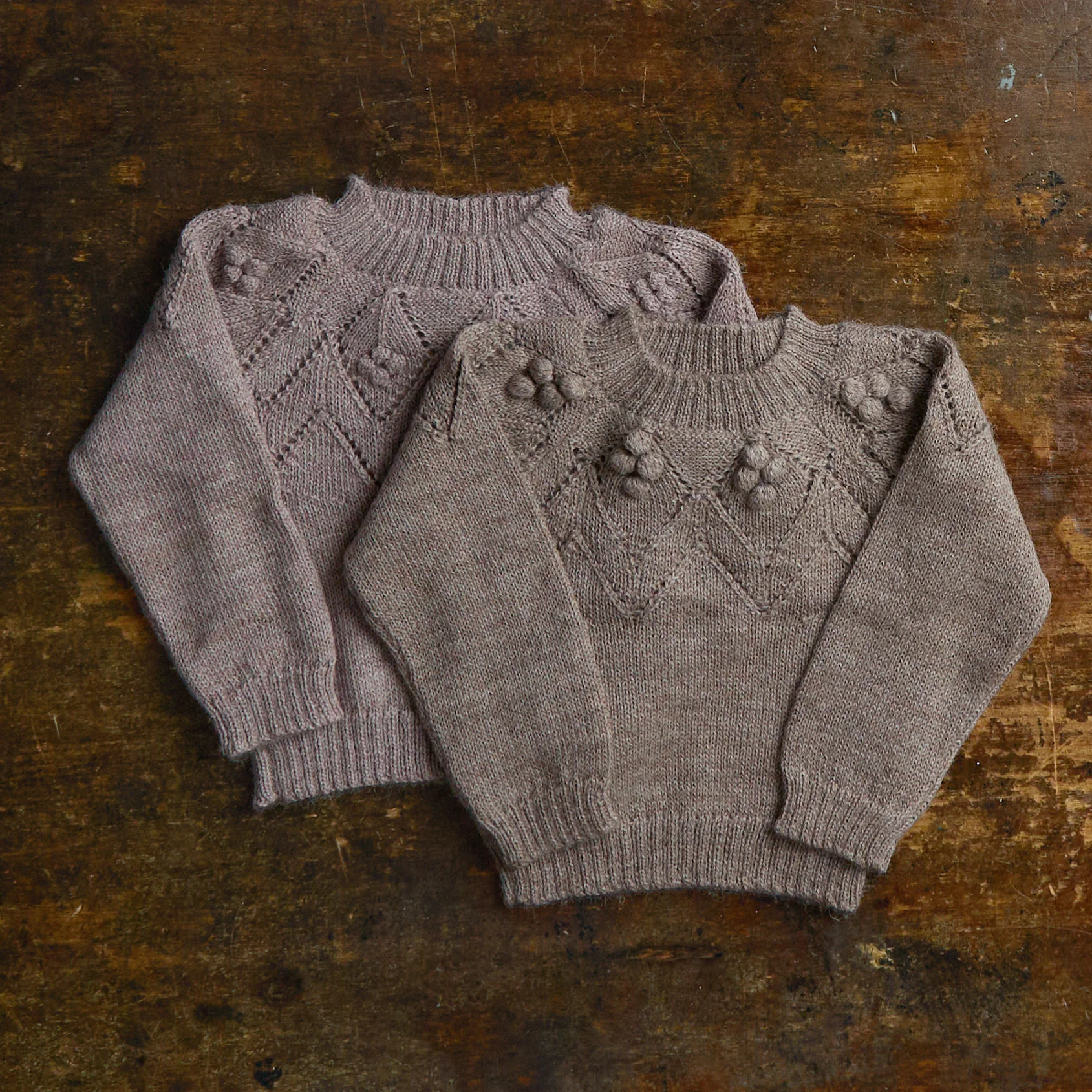 Baby & Kids Handknit Louise Sweater - Oatmeal - Image 2