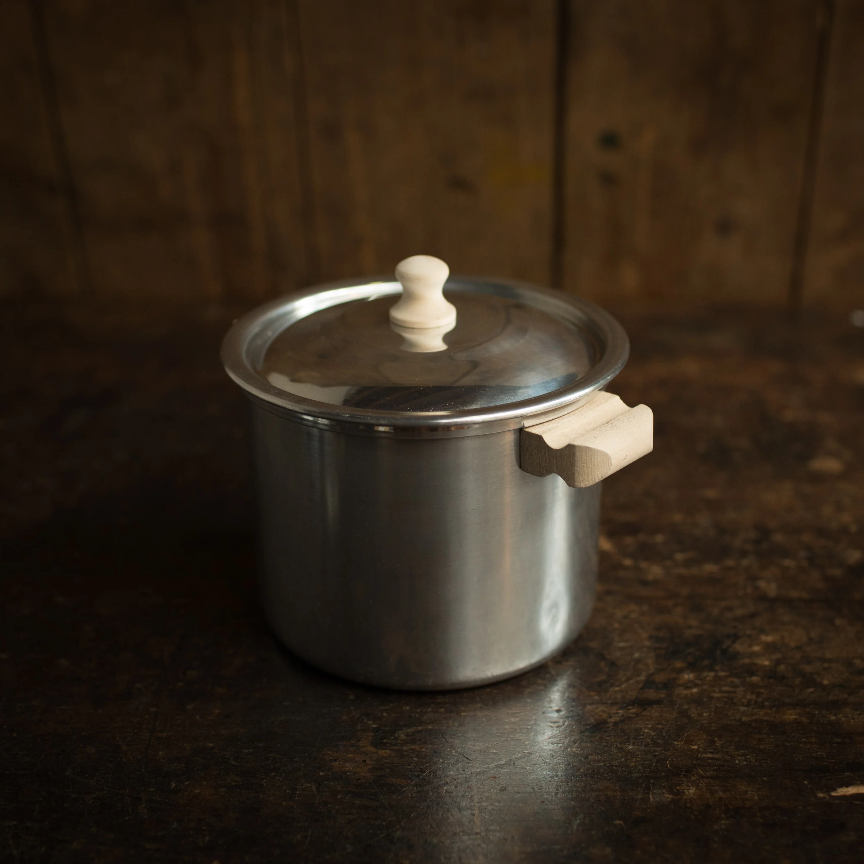 Child's Tall Cooking Pot With Lid - Aluminium