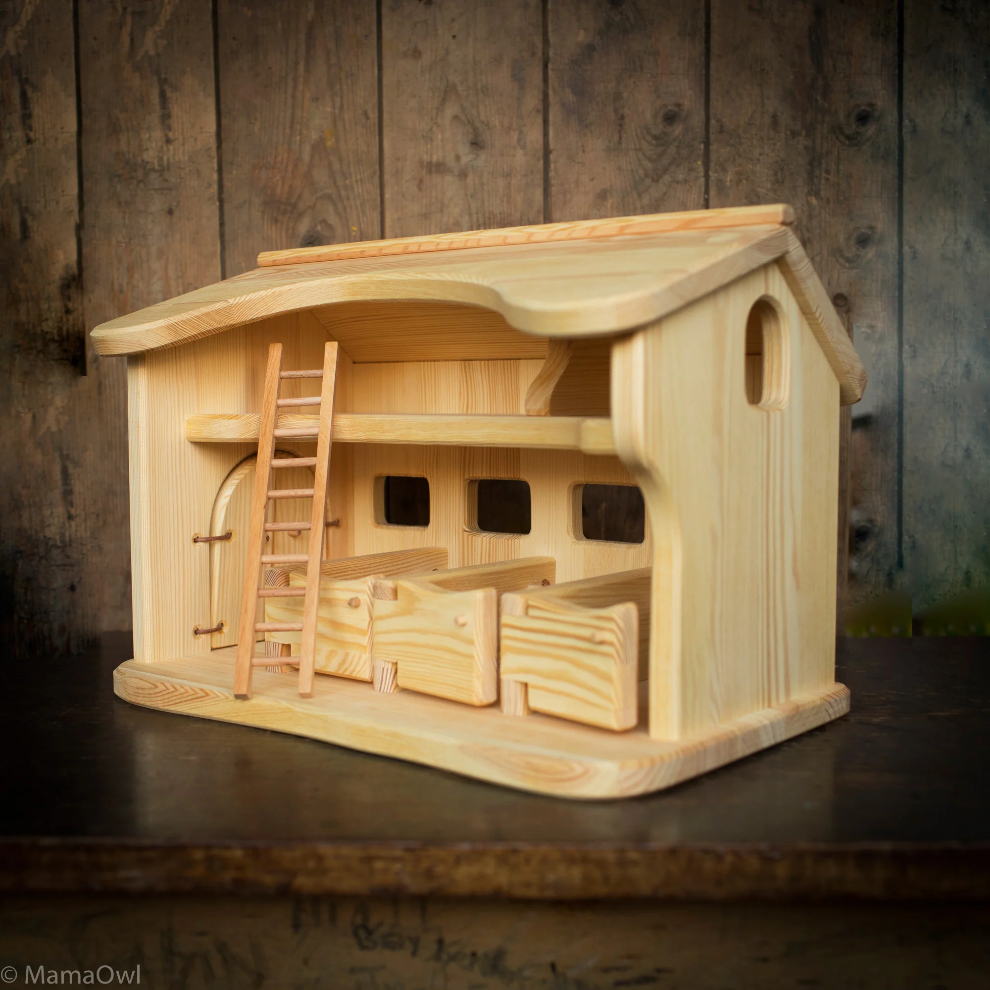 Handcrafted Wooden Very Large Stable - Image 2