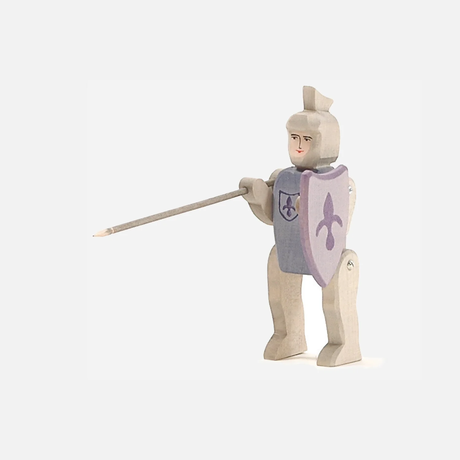 Handcrafted Wooden Riding Knight - Blue - Image 3