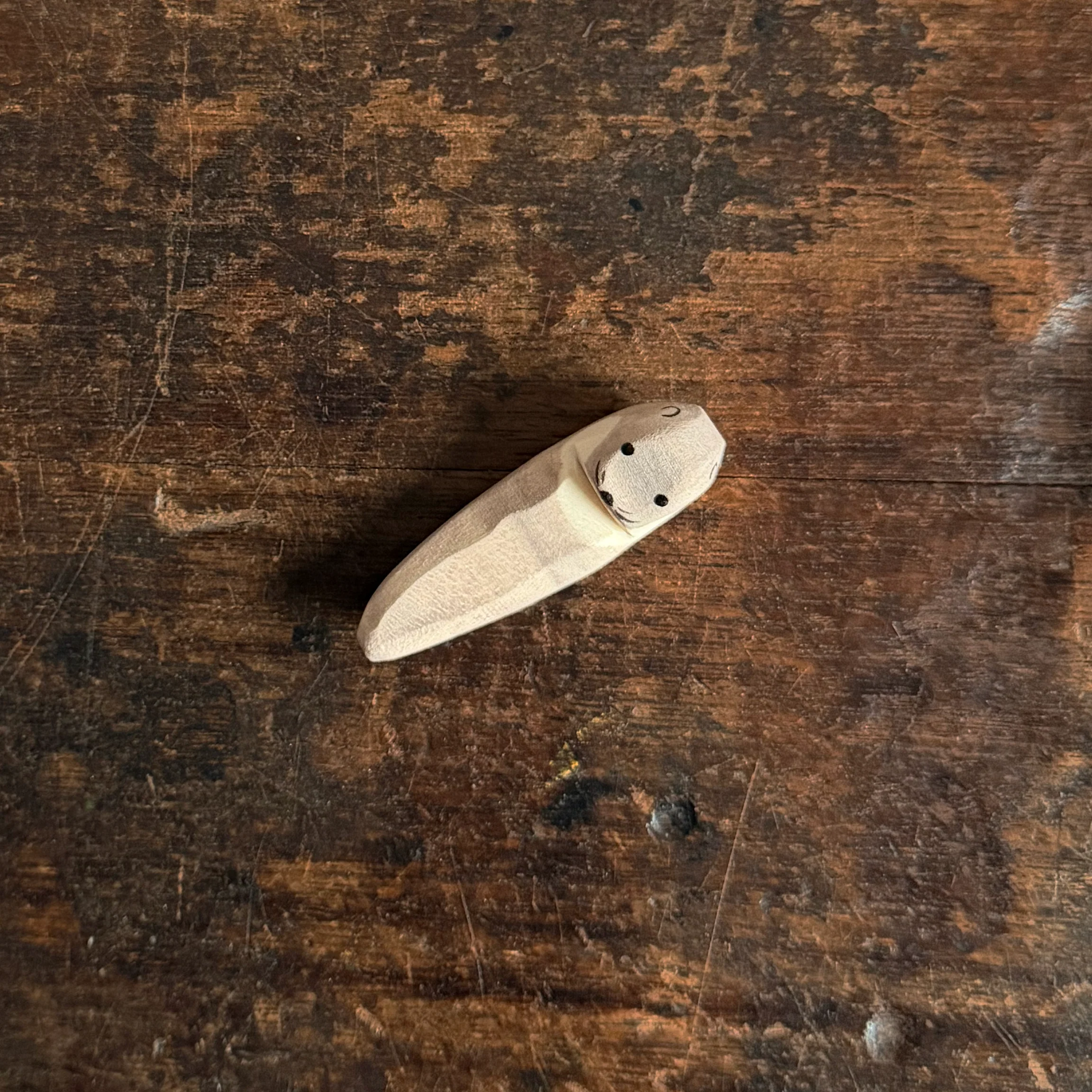 Handcrafted Wooden Small Swimming Sea Otter