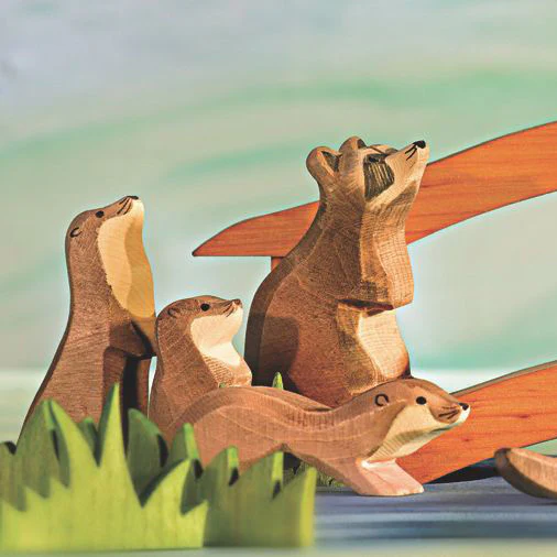 Handcrafted Wooden Sea Otter standing - Image 2