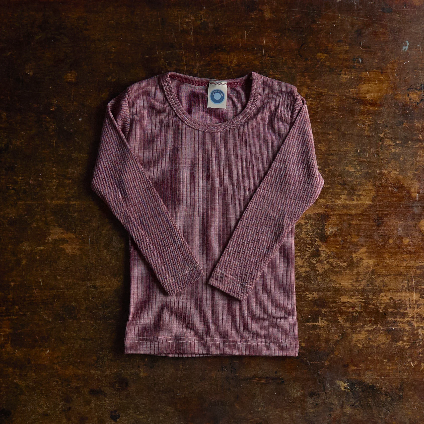 Baby & Kids Merino Wool/Cotton/Silk LS Top - Plum