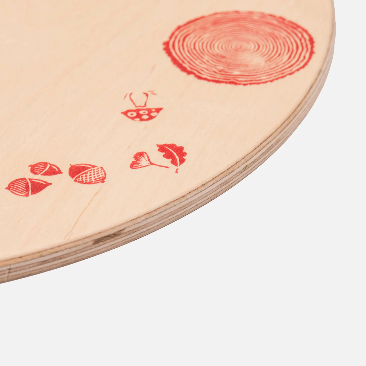 Wooden Round Platform With 4 Seasonal Elements - Image 5
