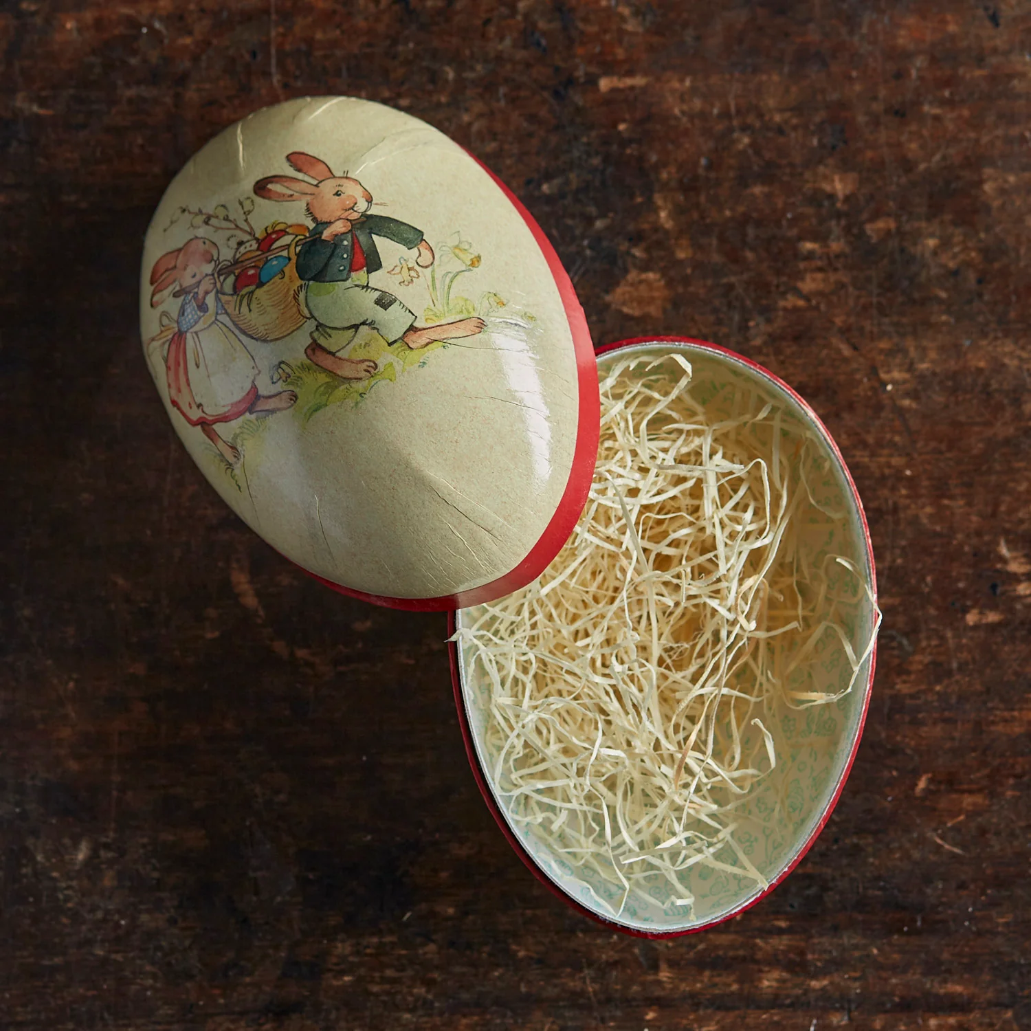Paper Mache Medium Easter Egg - Happy Rabbits - More Options - Image 12