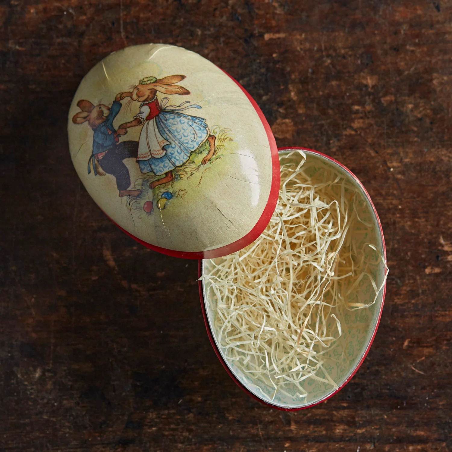 Paper Mache Medium Easter Egg - Happy Rabbits - More Options - Image 15