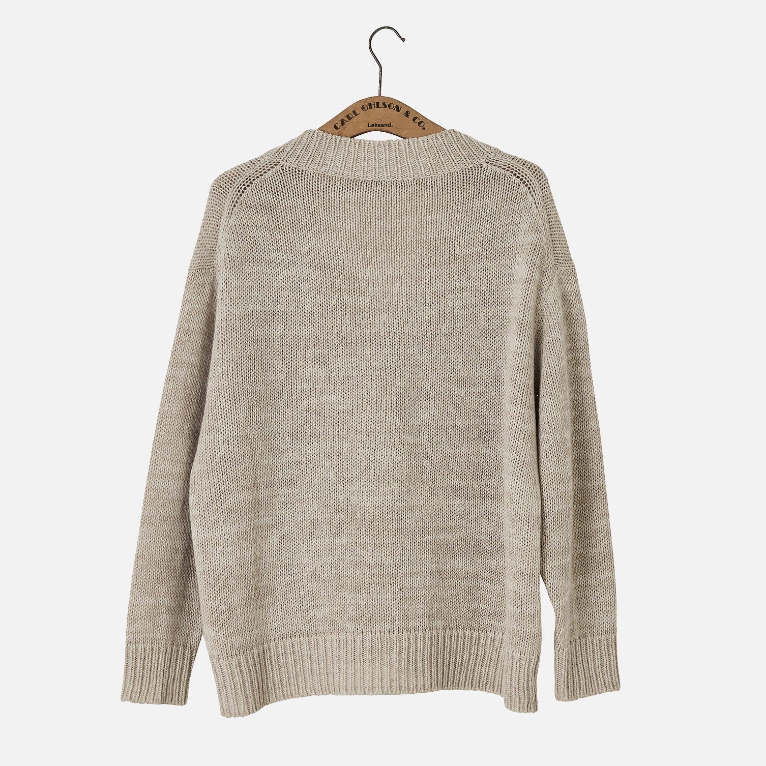 Women's Linen/Wool Knit Cardigan - Off White - Image 3