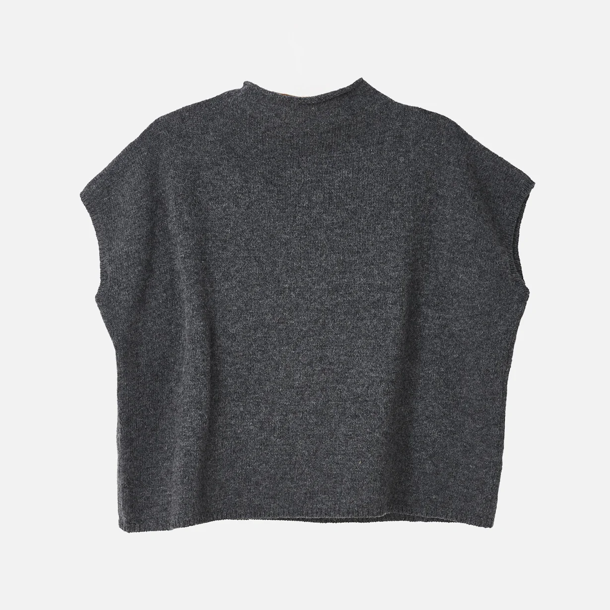 Women's Wool Sleeveless Vest - Grey - Image 3