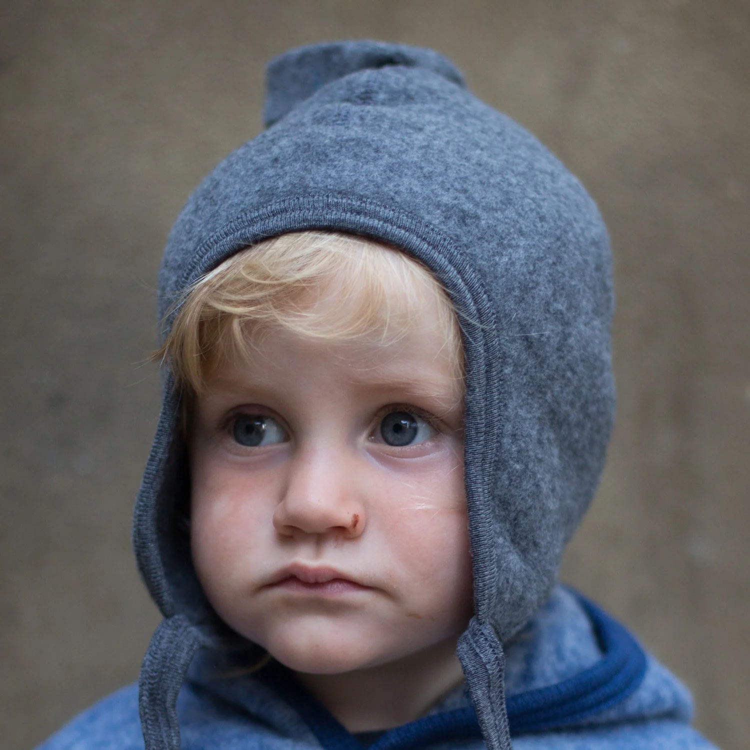 Pewit Baby Hat - Merino Wool Fleece - Slate - Image 2