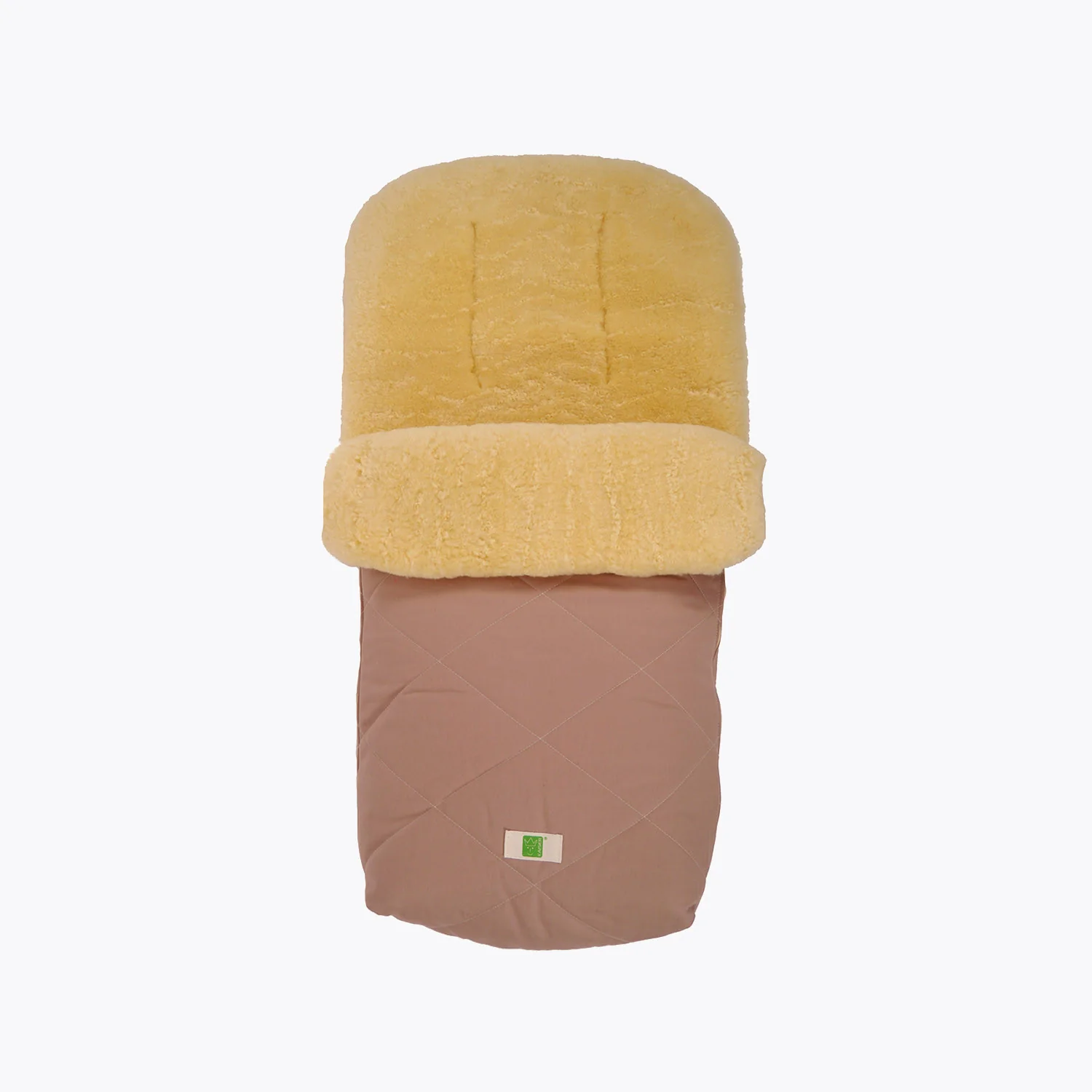 Cotton/Sheepskin Universal Pushchair Footmuff - Sand - Image 6