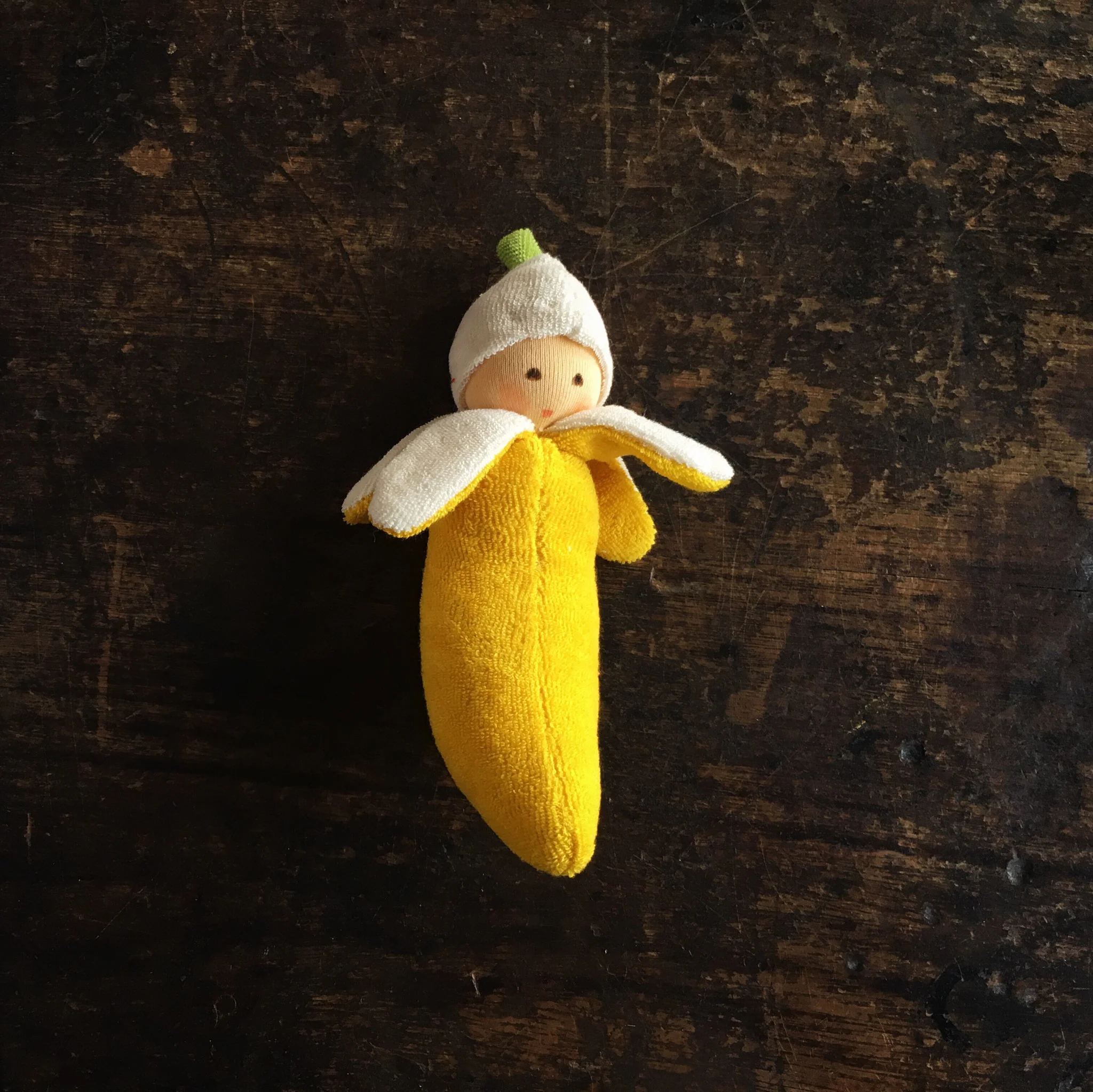 Handmade Cotton/Wool Banana Rattle - Image 2