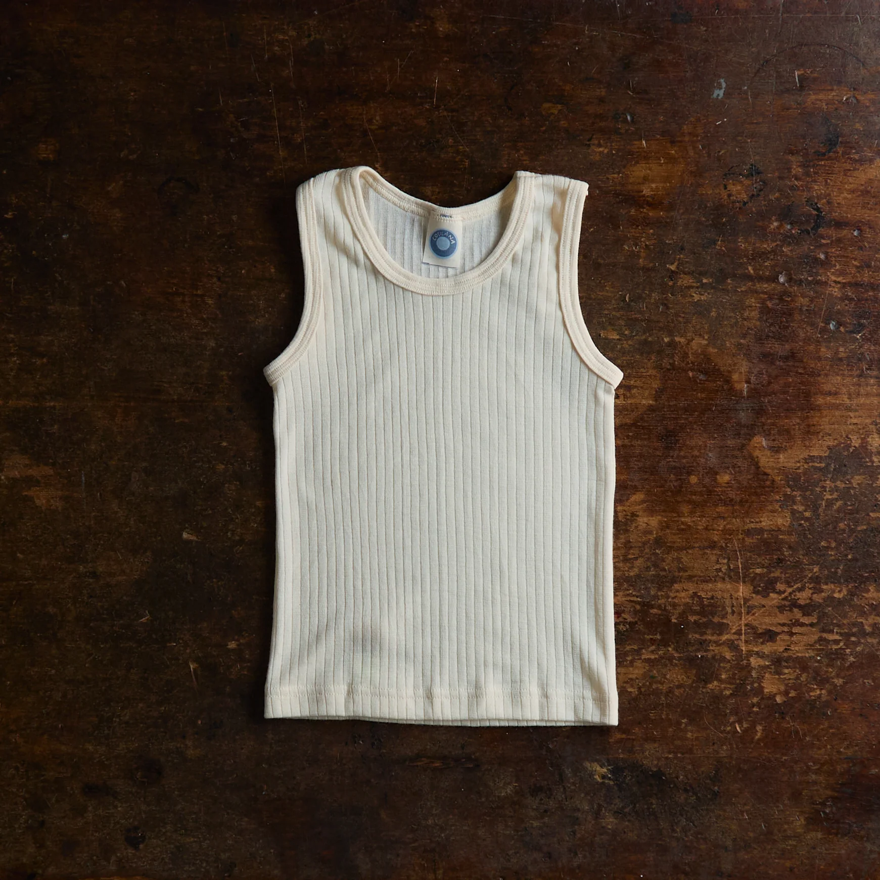 Baby & Kids Merino Wool/Cotton/Silk Sleeveless Top - Natural