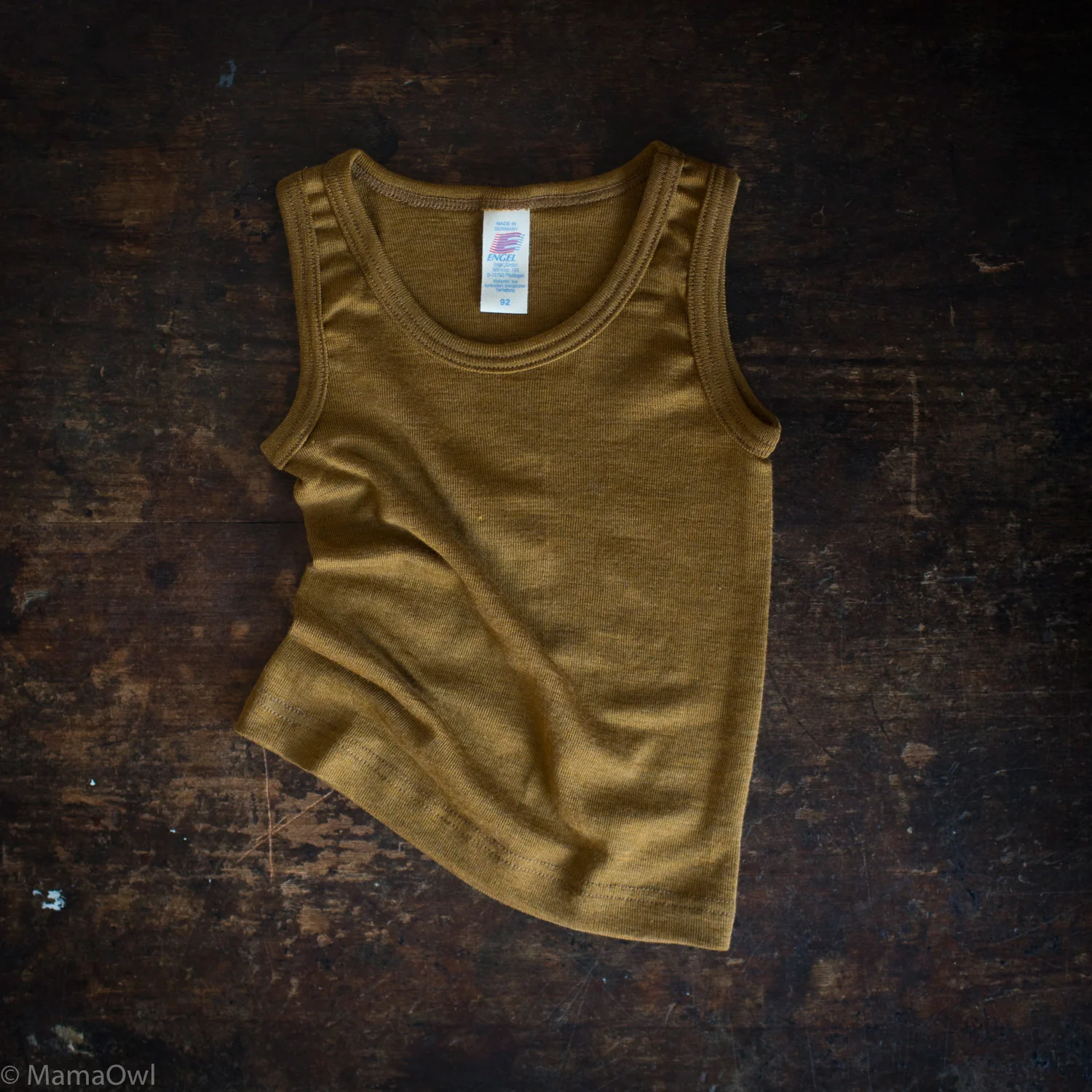 Swift Baby & Kids Top - Merino Wool & Silk - Deep Ochre