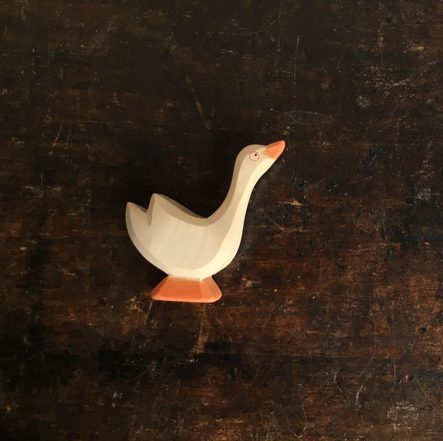 Handcrafted Wooden Head High Goose