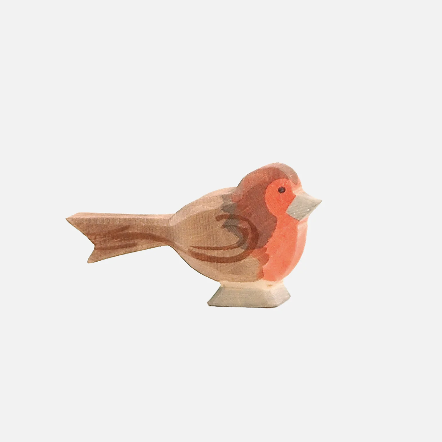 Handcrafted Wooden Redbreast Robin - Image 3