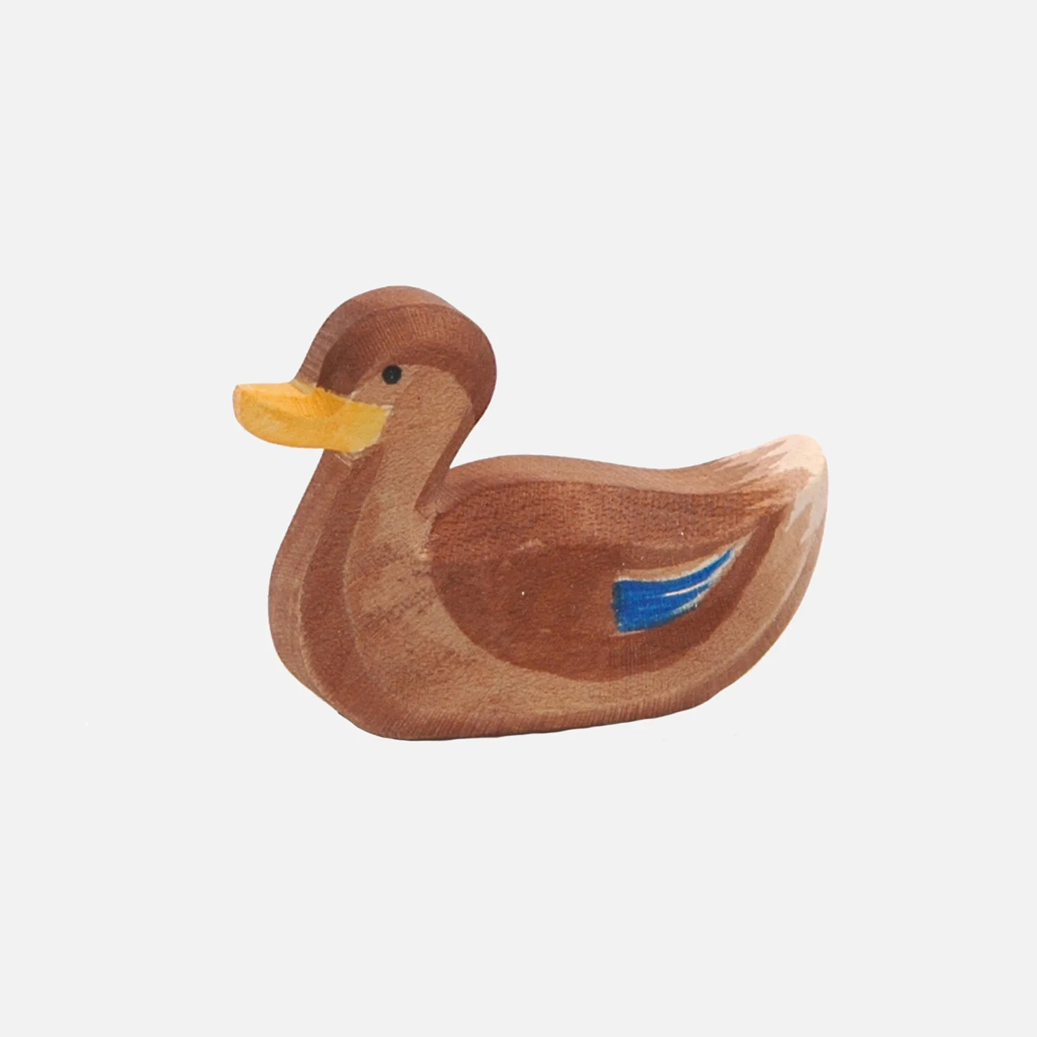 Handcrafted Wooden Swimming Brown Duck - Image 2