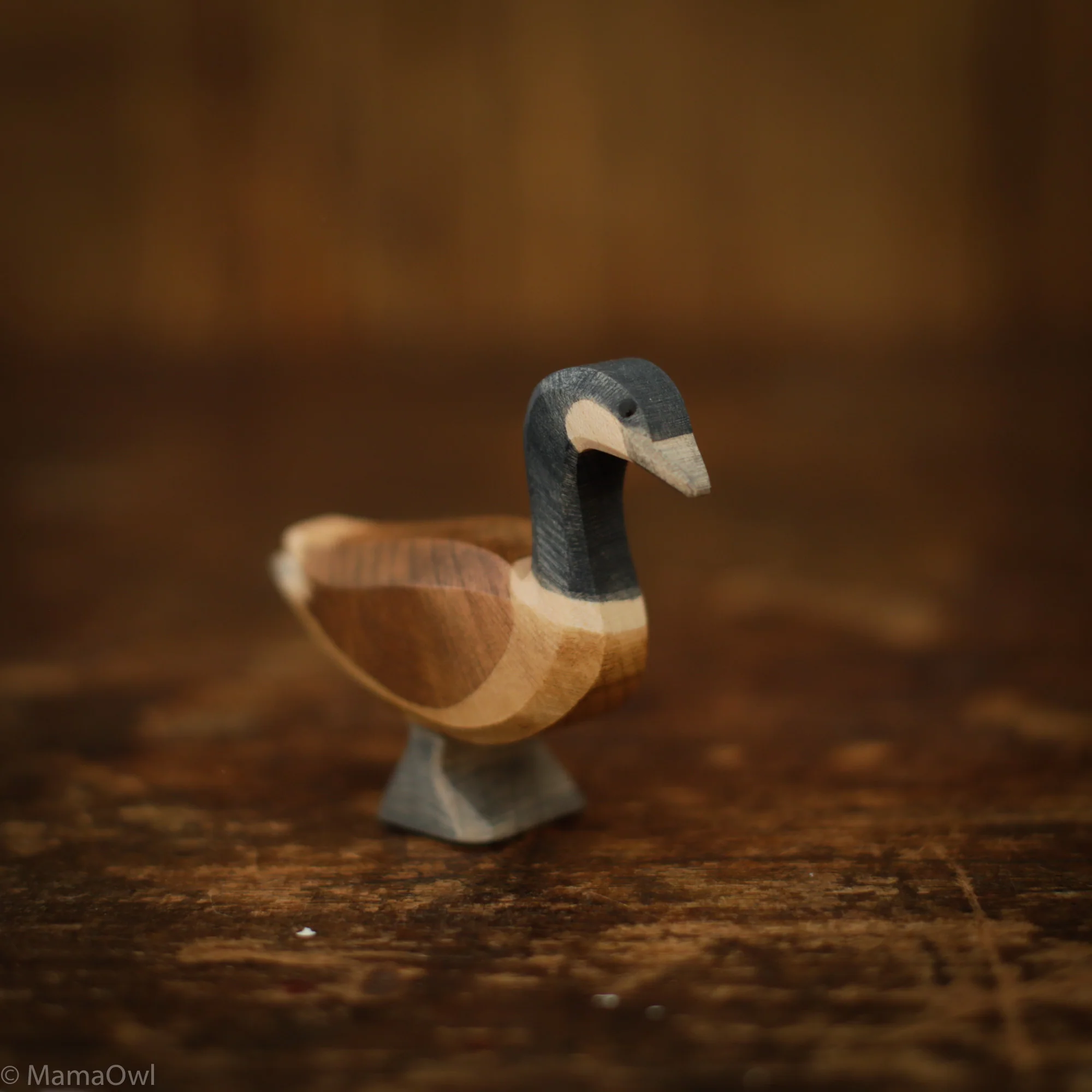 Handcrafted Wooden Canada Goose Standing