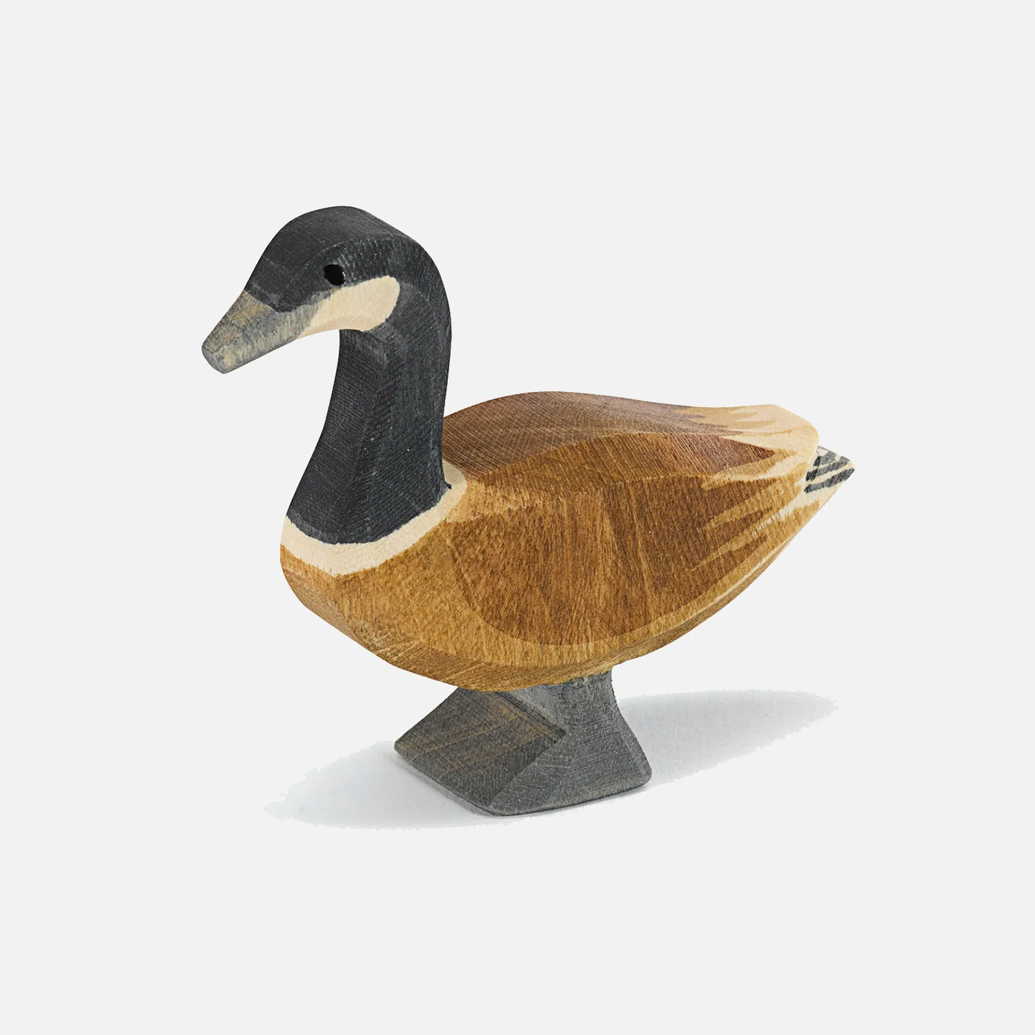 Handcrafted Wooden Canada Goose Standing - Image 2