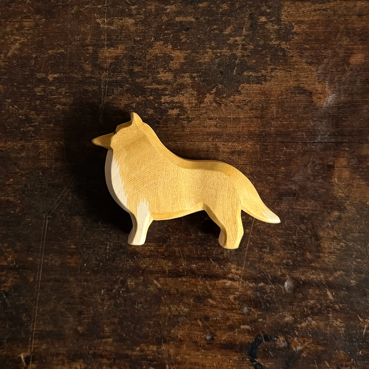 Handcrafted Wooden Collie