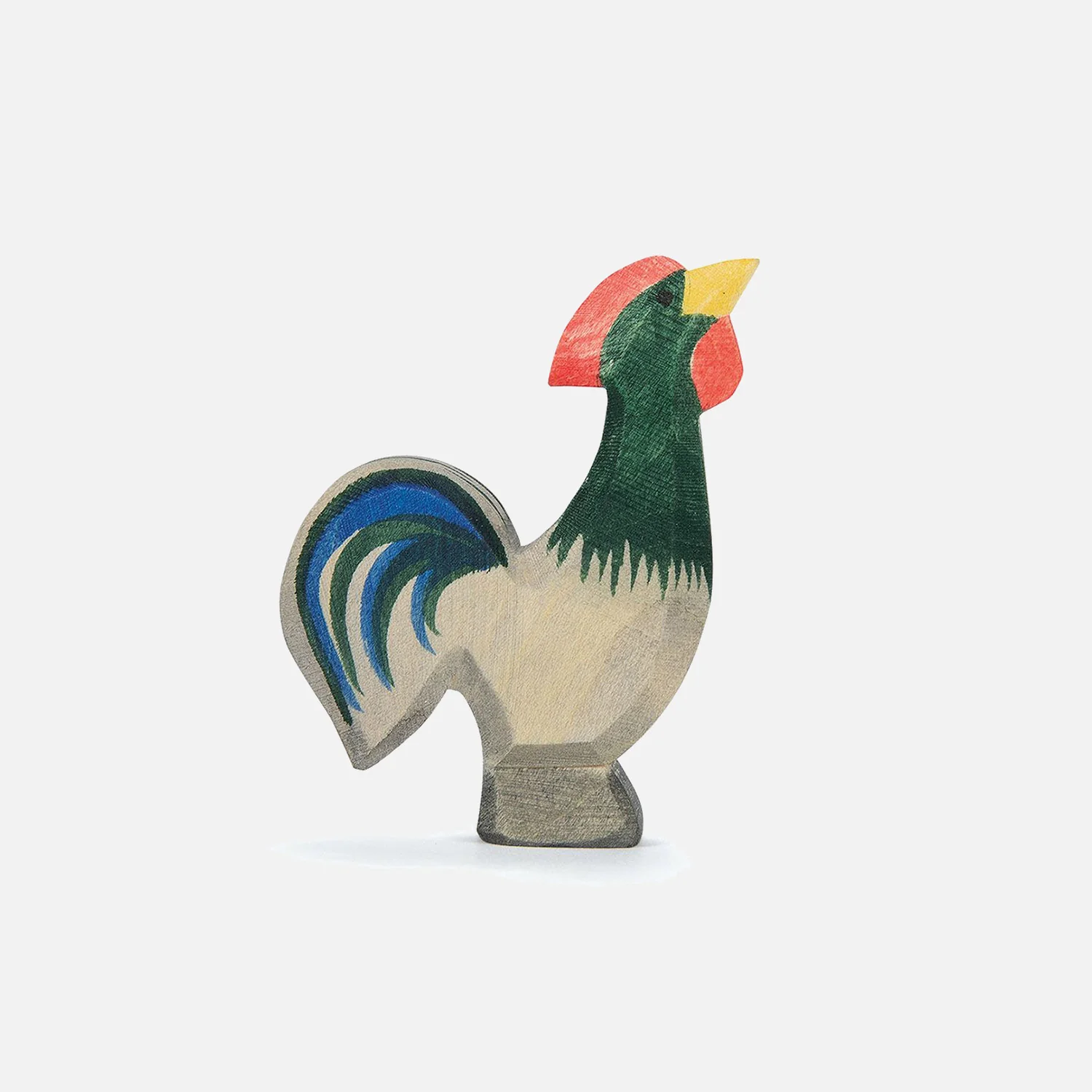 Handcrafted Wooden Dark Rooster - Image 2