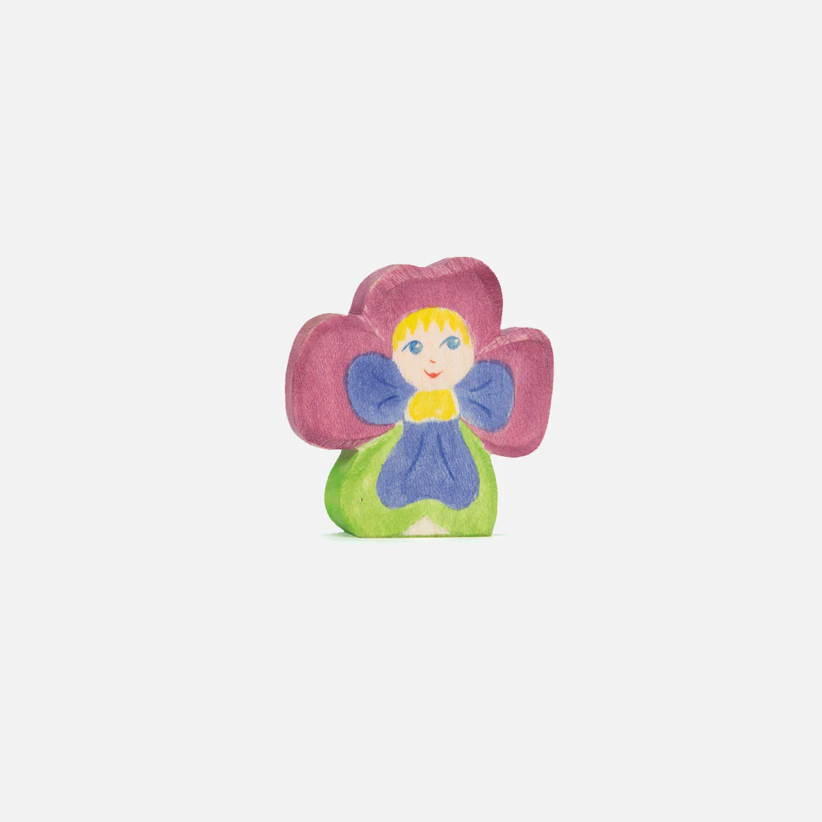 Handcrafted Wooden Flower Child - Pansy - Image 2