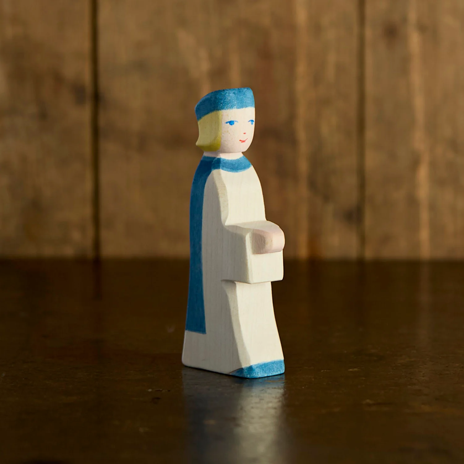 Handcrafted Wooden King Page - Blue