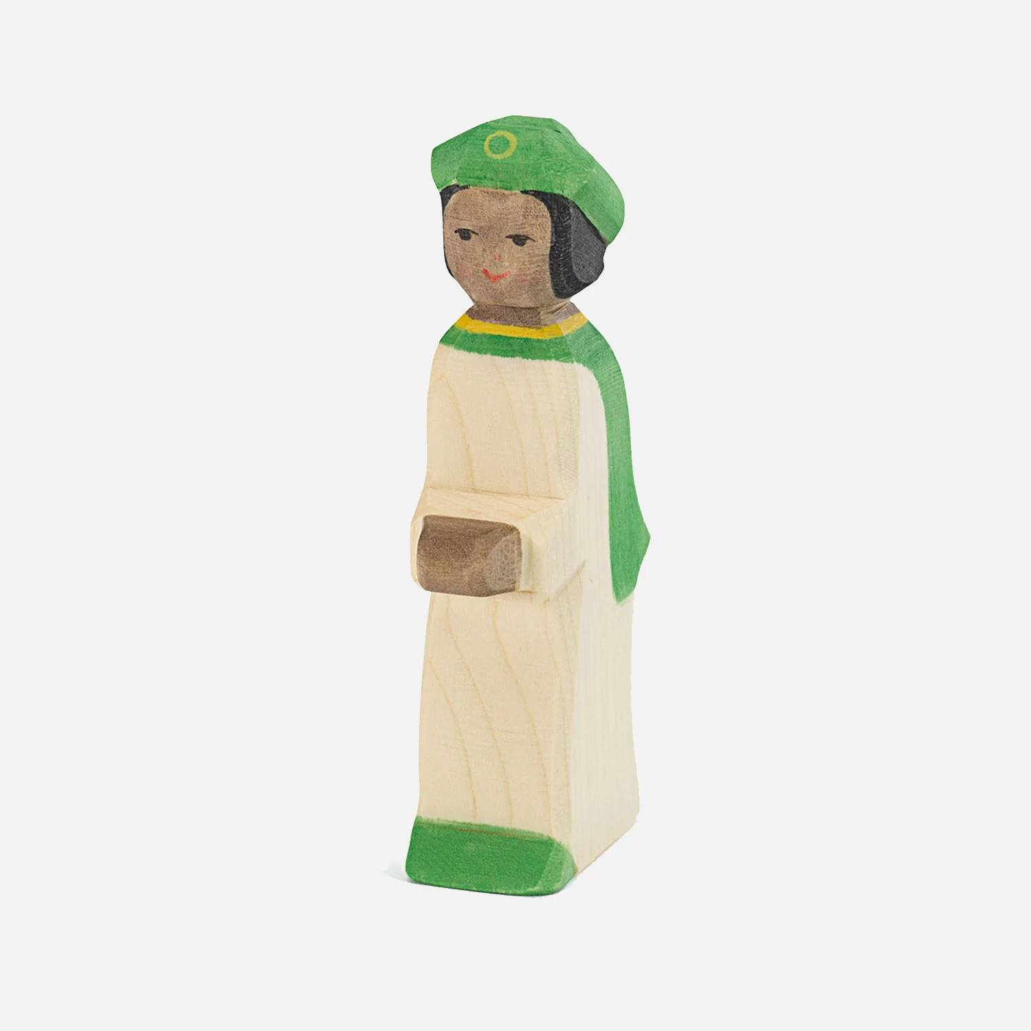 Handcrafted Wooden King Page - Green - Image 2