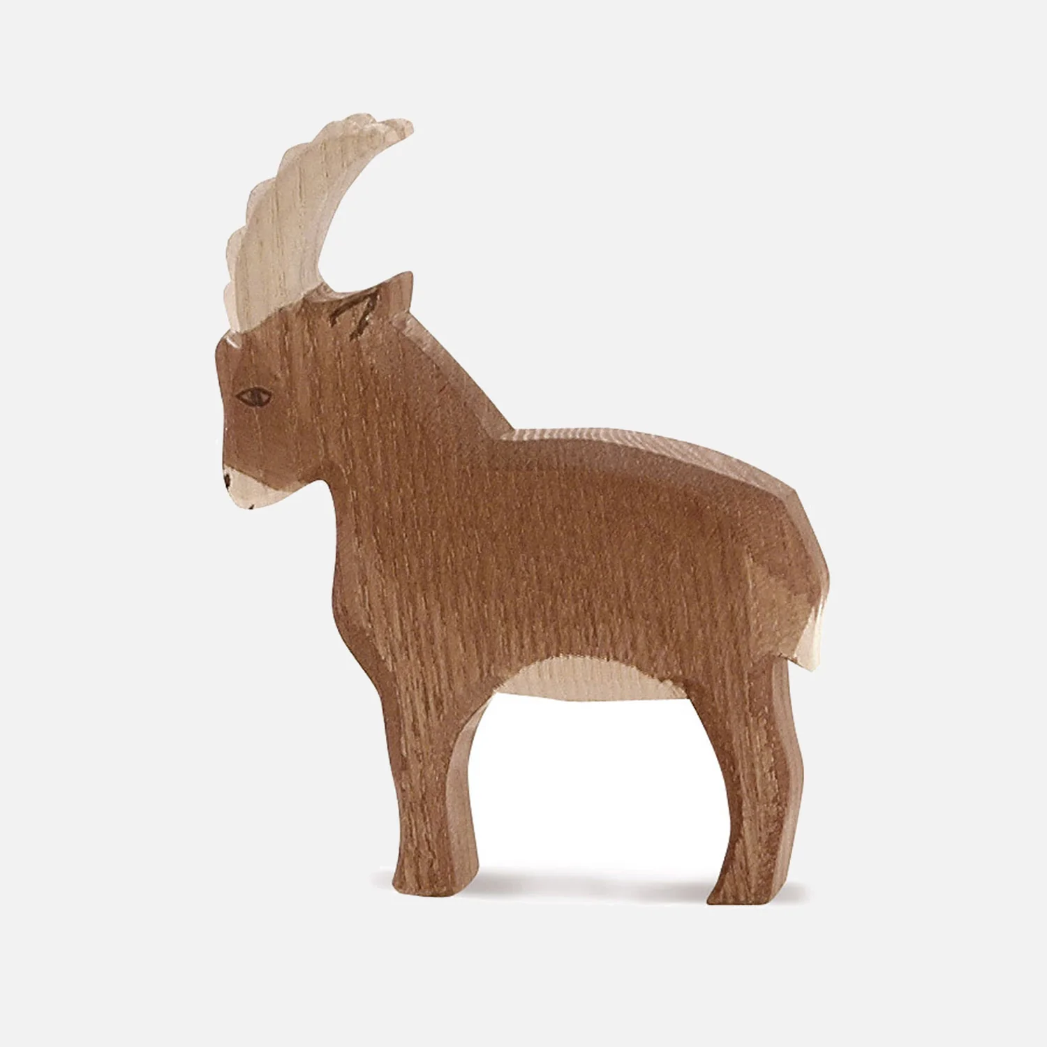 Handcrafted Wooden Mountain Goat - Image 2