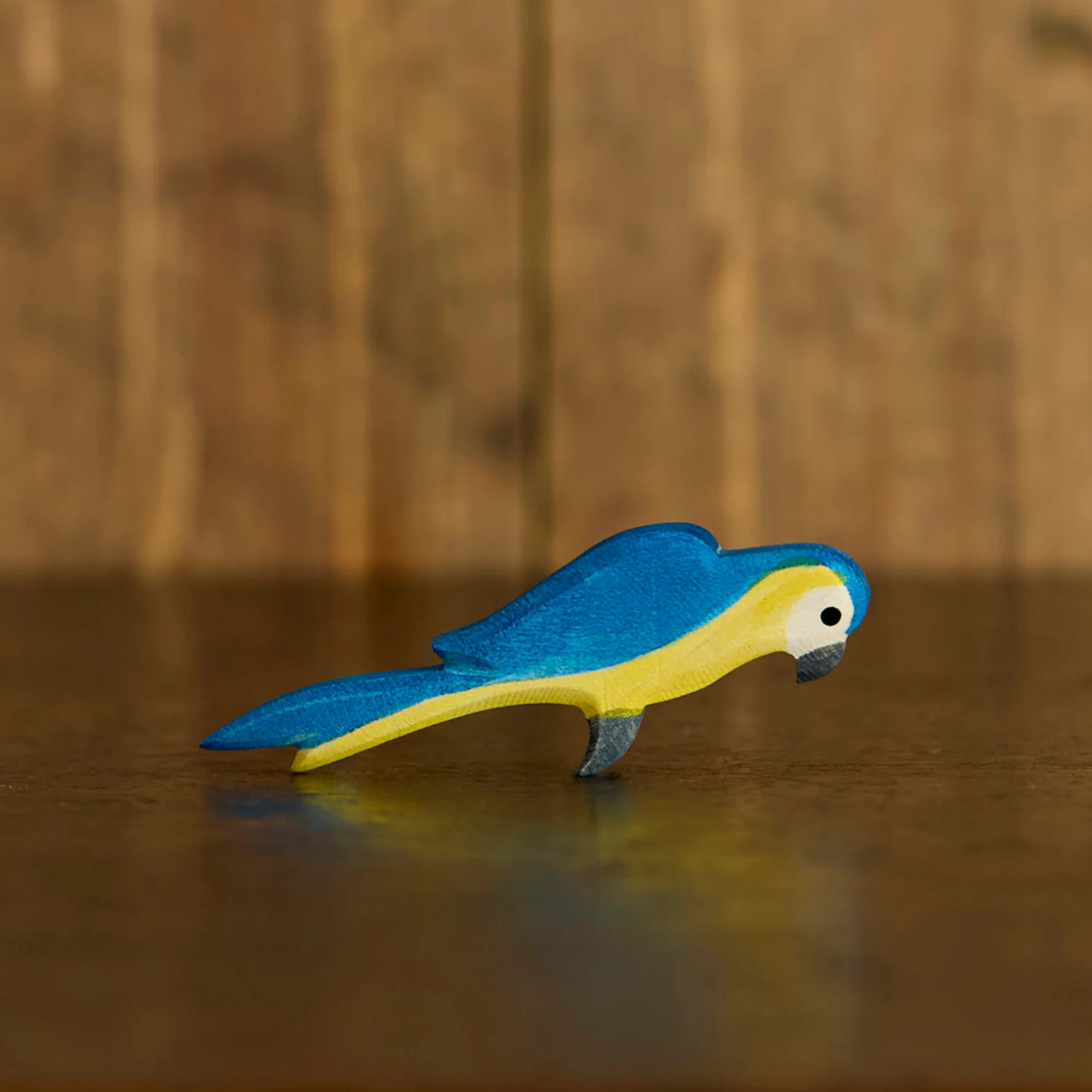 Handcrafted Wooden Parrot - Blue
