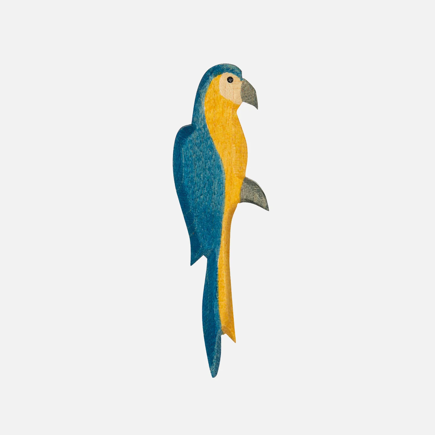 Handcrafted Wooden Parrot - Blue - Image 3