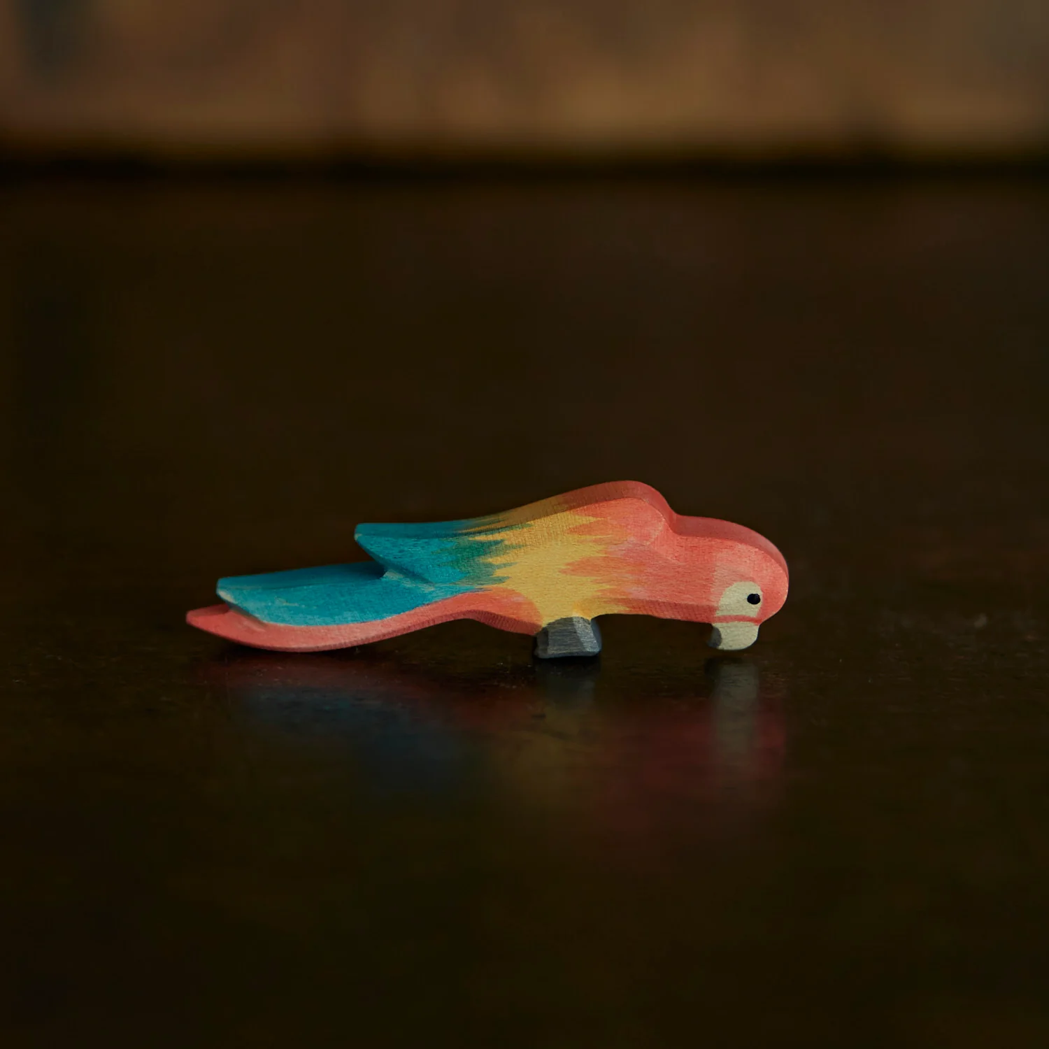 Handcrafted Wooden Parrot - Multicolour - Image 2