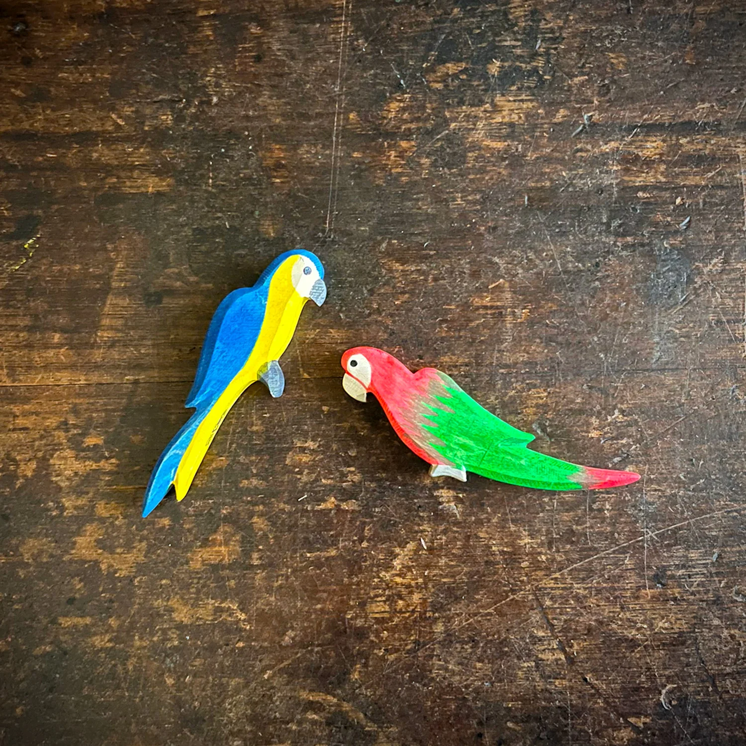 Handcrafted Wooden Parrot - Red - Image 3